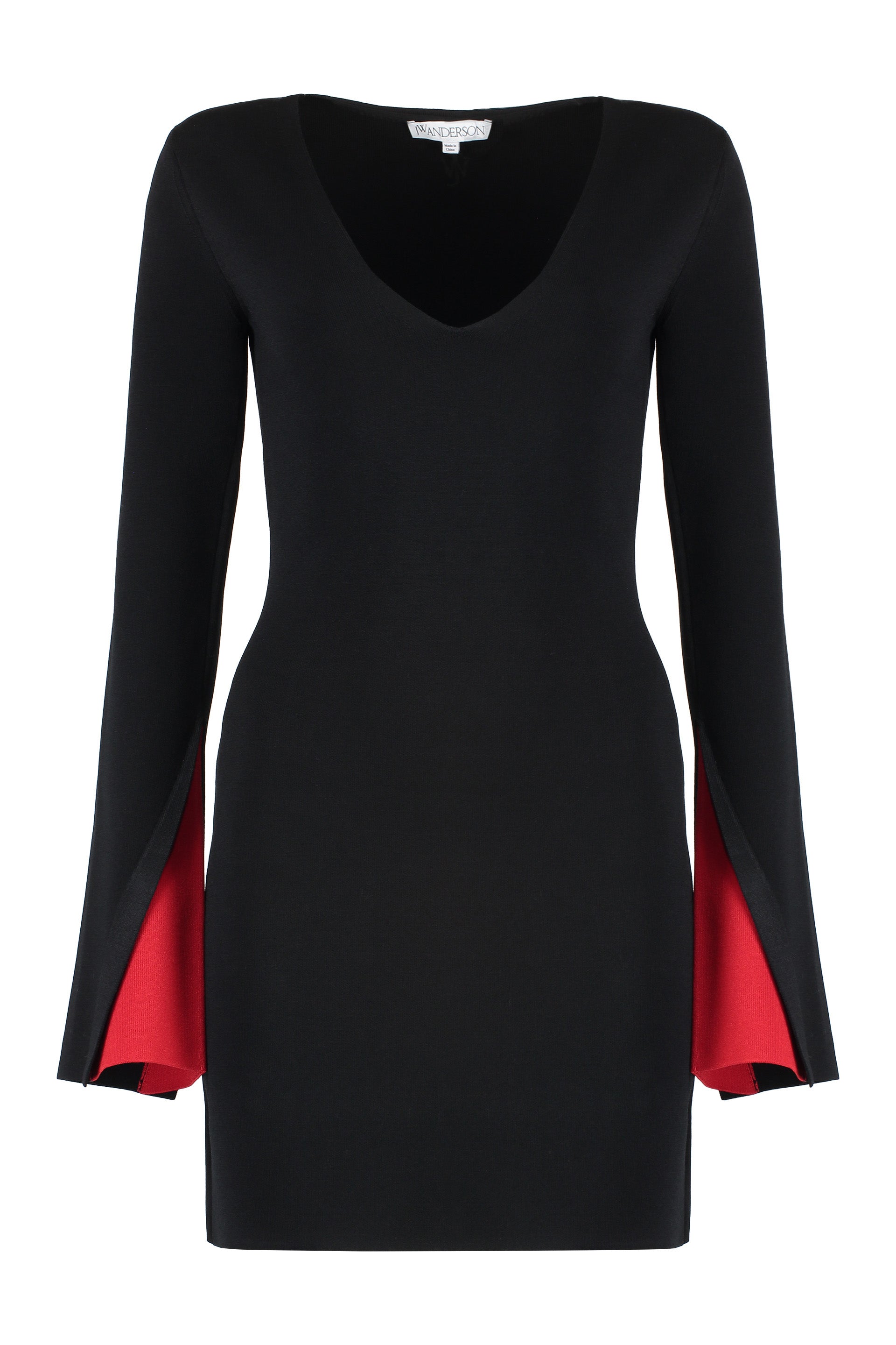 JW ANDERSON Fitted Contrast Cuff Mini Dress