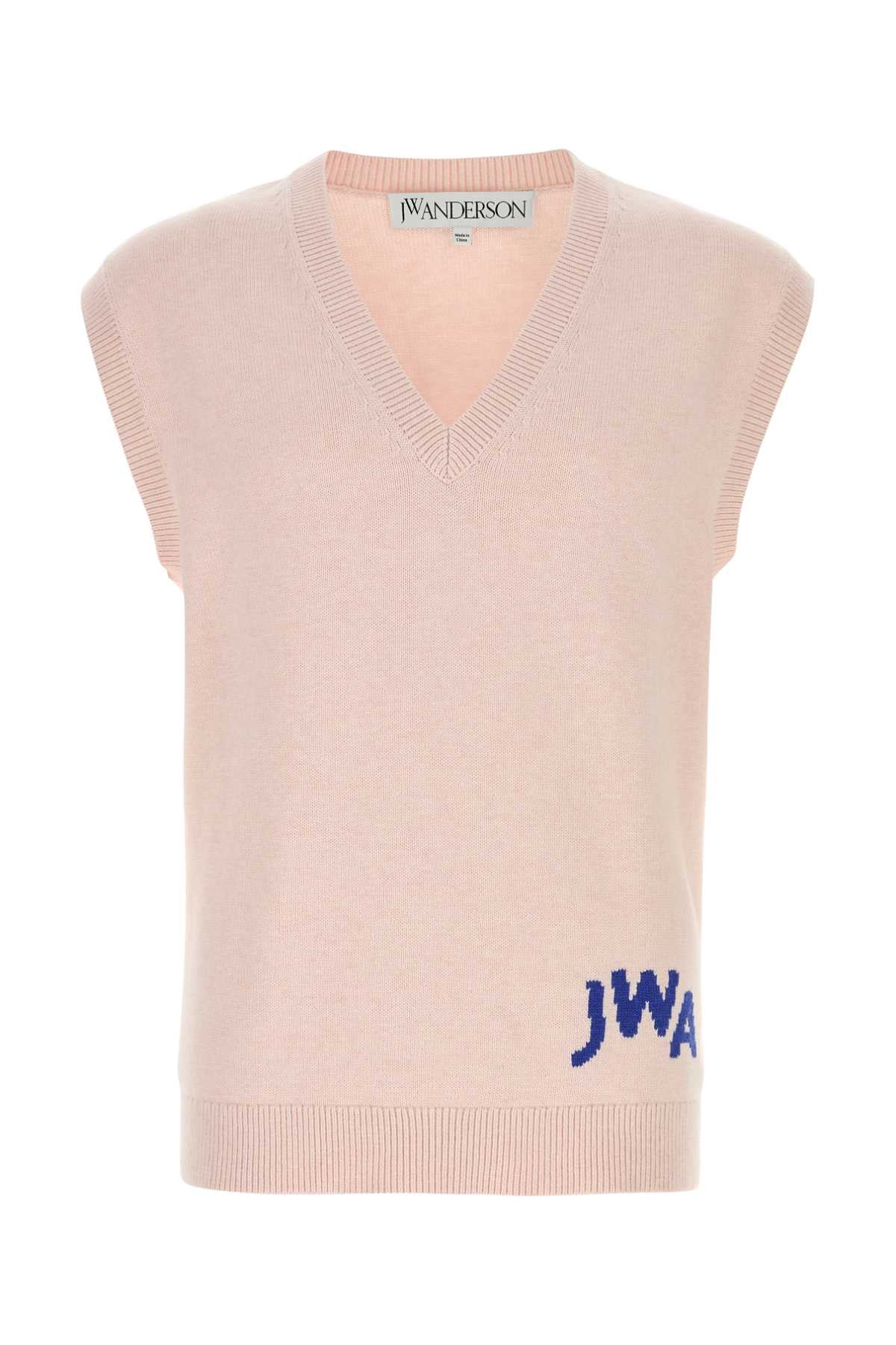 JW ANDERSON V Neck Cotton Blend Vest - Men’s SS25