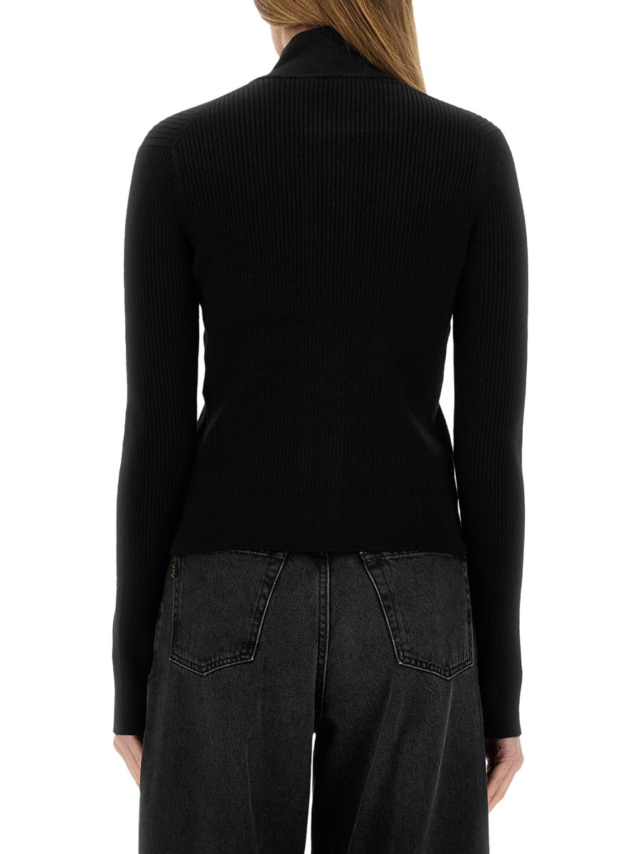 JW ANDERSON Fitted Cardigan with Zipper - Slim Fit