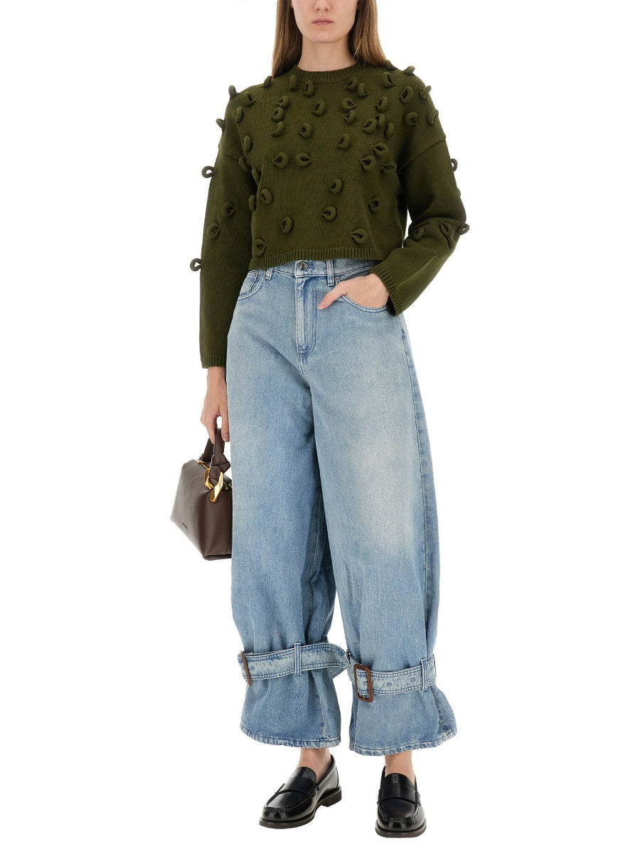 JW ANDERSON Loop Cropped T-Shirt - Women's