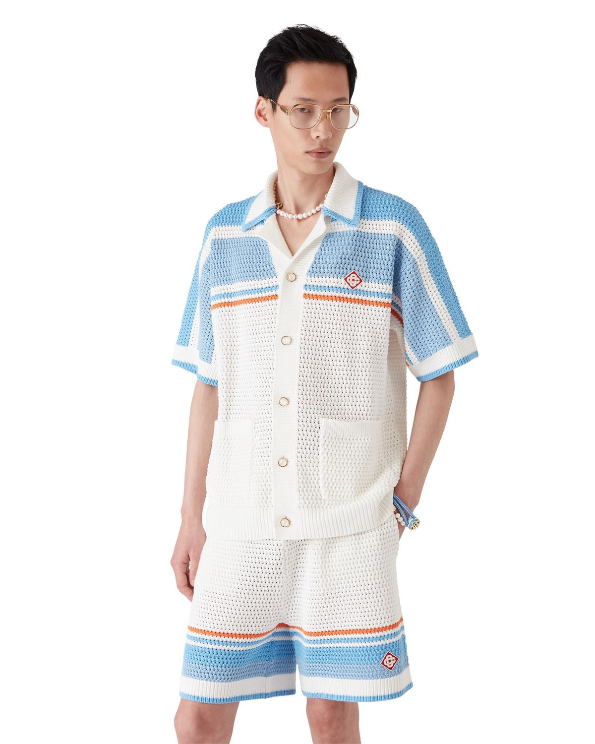 CASABLANCA Faux Crochet Shirt for Men - FW25 Collection