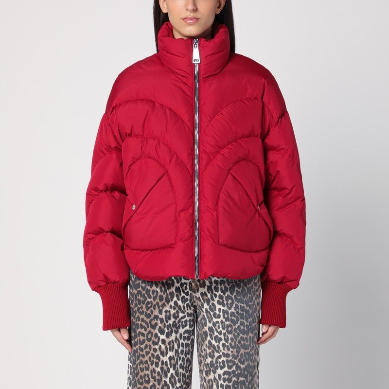 KHRISJOY Padded Heart-Quilted Jacket for Women