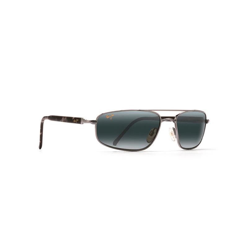 MAUI JIM Sleek Gunmetal Aviator Sunglasses for Men