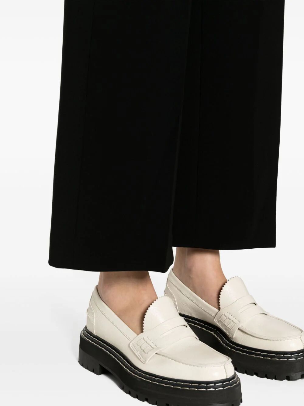 THEORY Wide Pull-On Crepe Trousers for Women - SS24