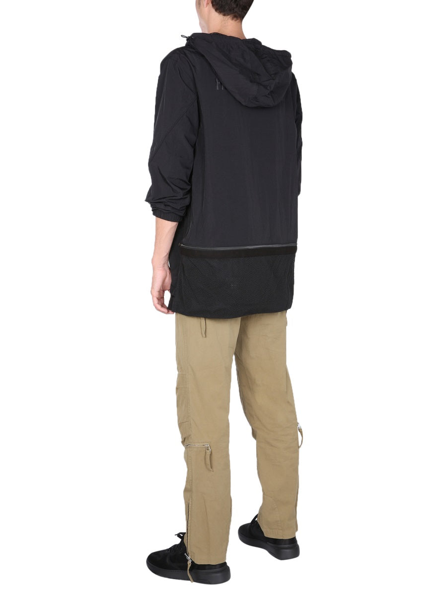 HELMUT LANG Men's Nylon Windbreaker with Hood - FW21 Collection