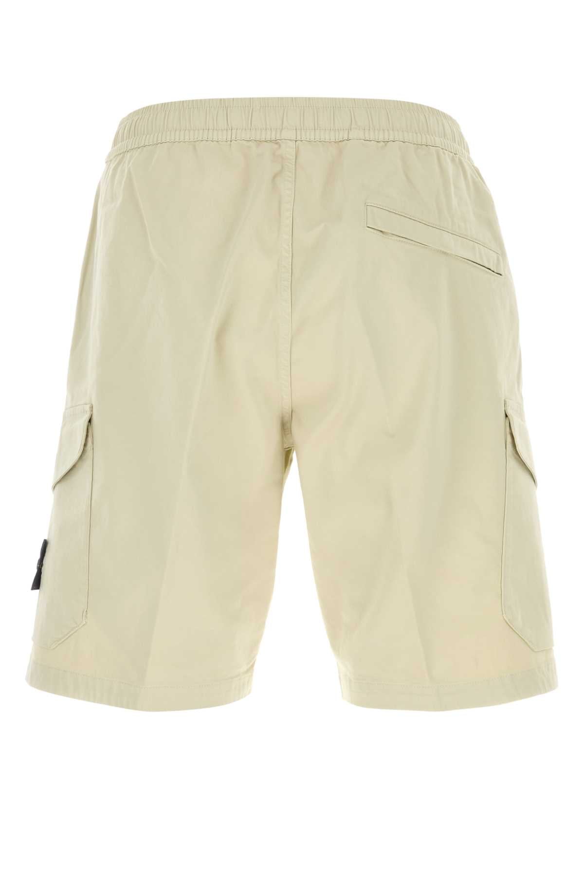 STONE ISLAND Regular Fit Stretch Cotton Bermuda Shorts