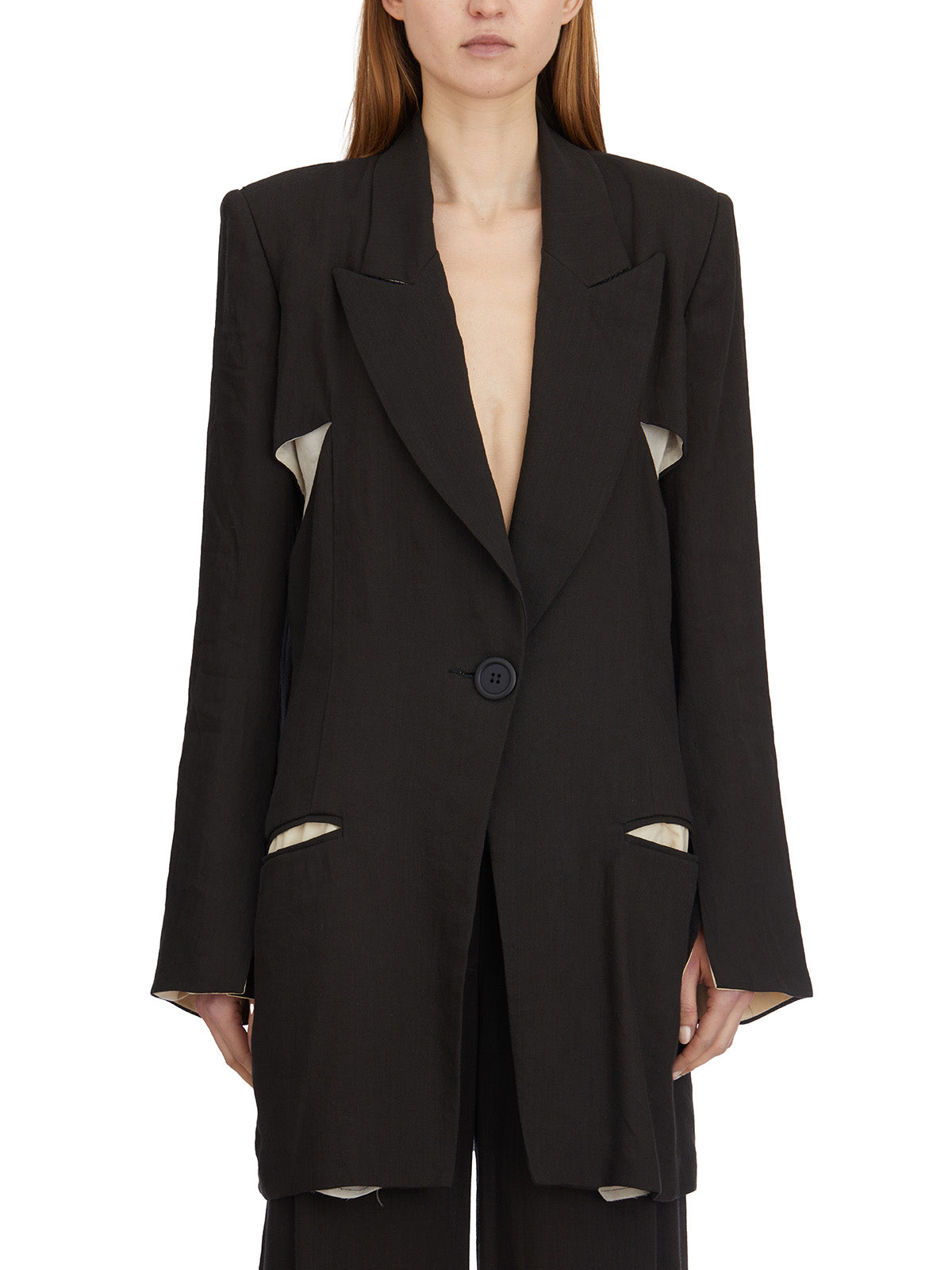 ALESSANDRA MARCHI Multilayered Ramie Jacket - Size 40