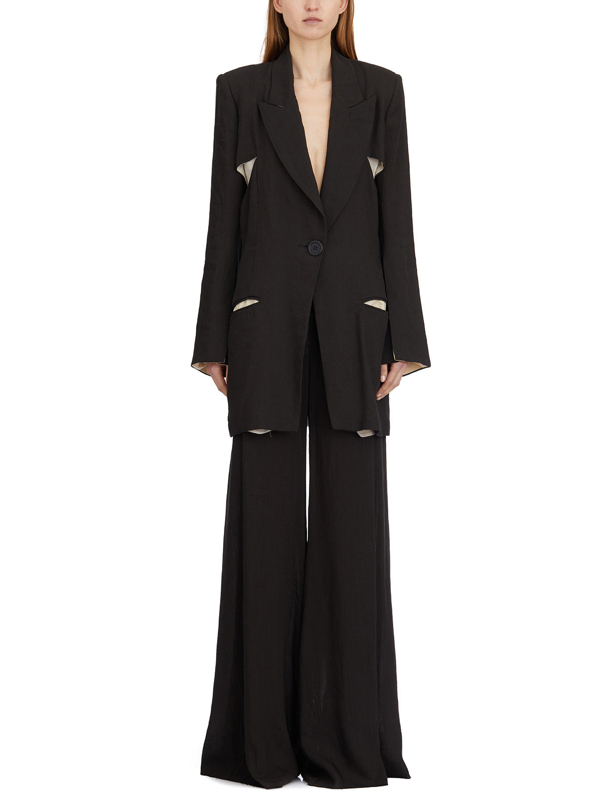 ALESSANDRA MARCHI Multilayered Ramie Jacket - Size 40