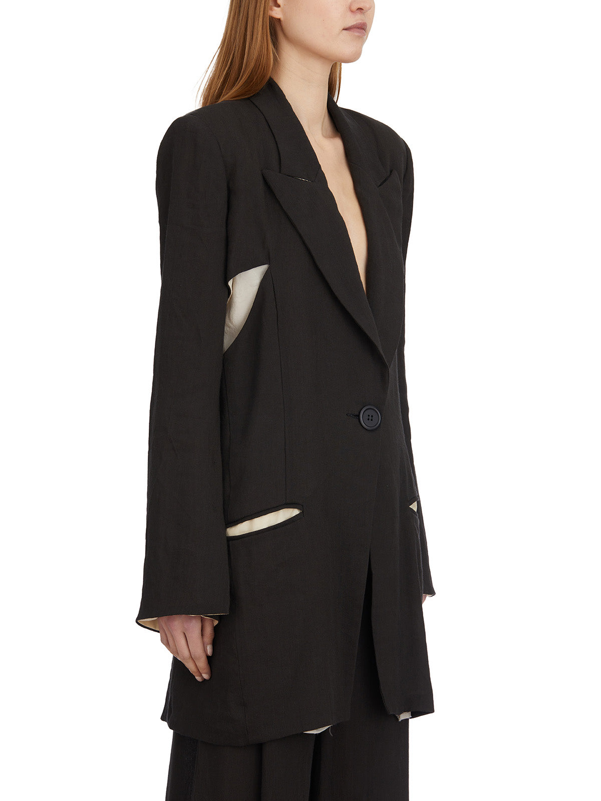 ALESSANDRA MARCHI Multilayered Ramie Jacket - Size 40