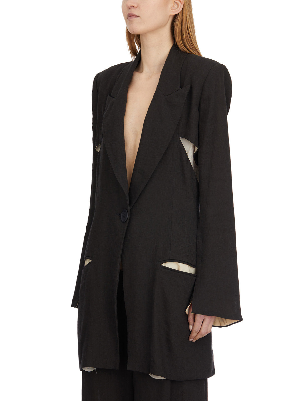 ALESSANDRA MARCHI Multilayered Ramie Jacket - Size 40