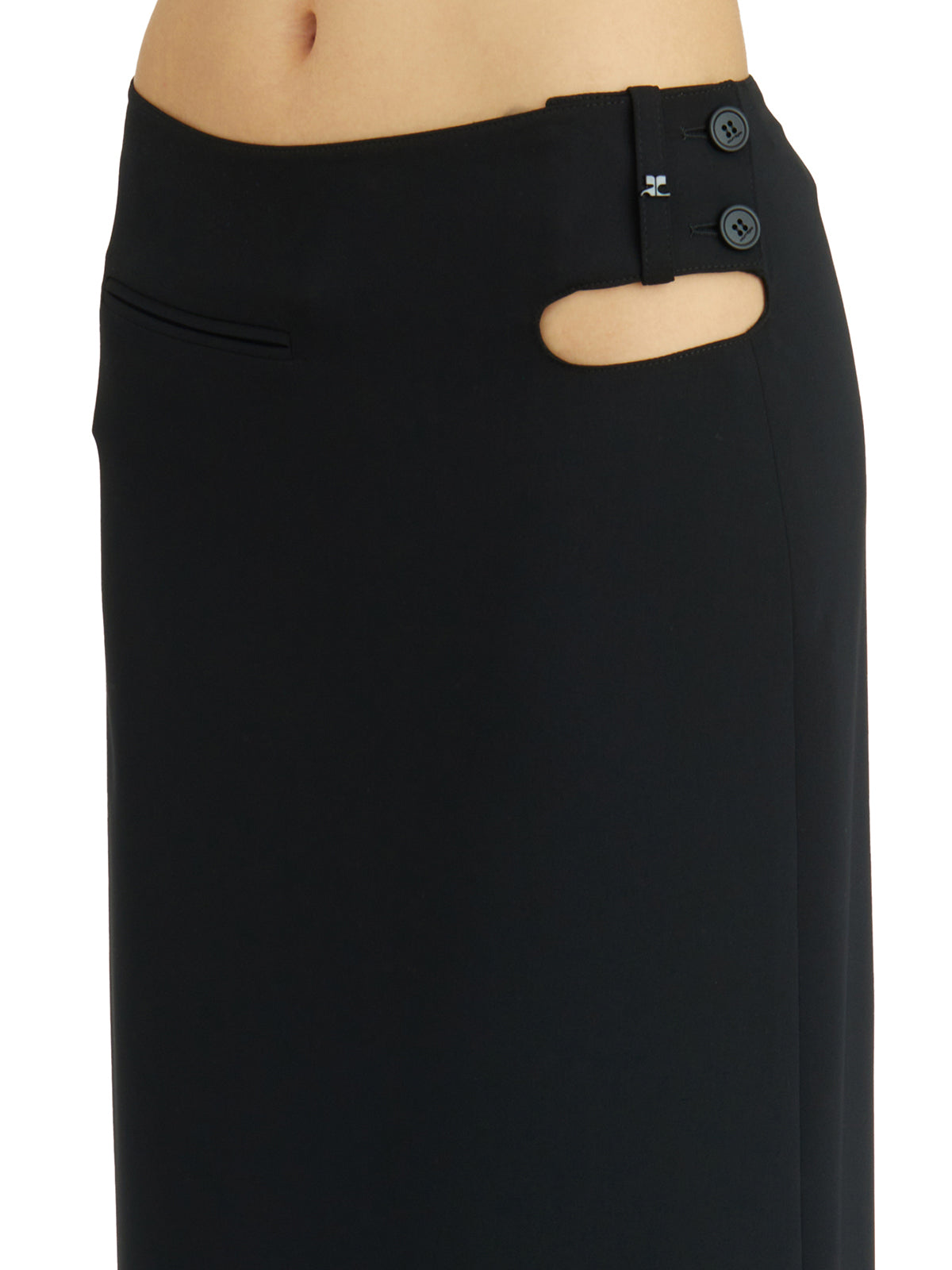 COURREGÈS Long Tech Loop Skirt - Size 38