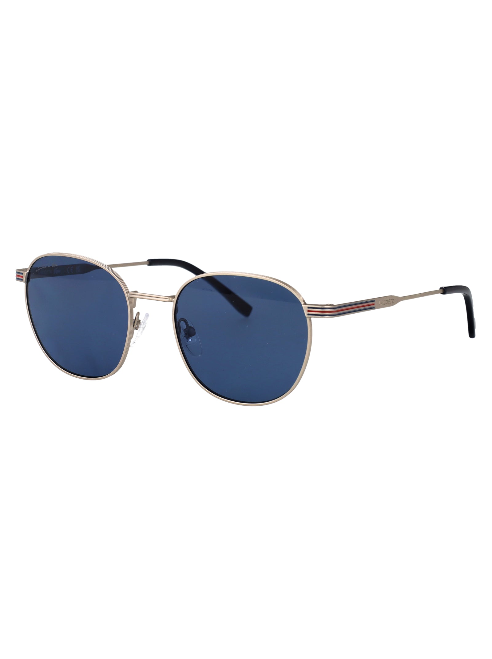LACOSTE Semimatte Palladium Metal Sunglasses