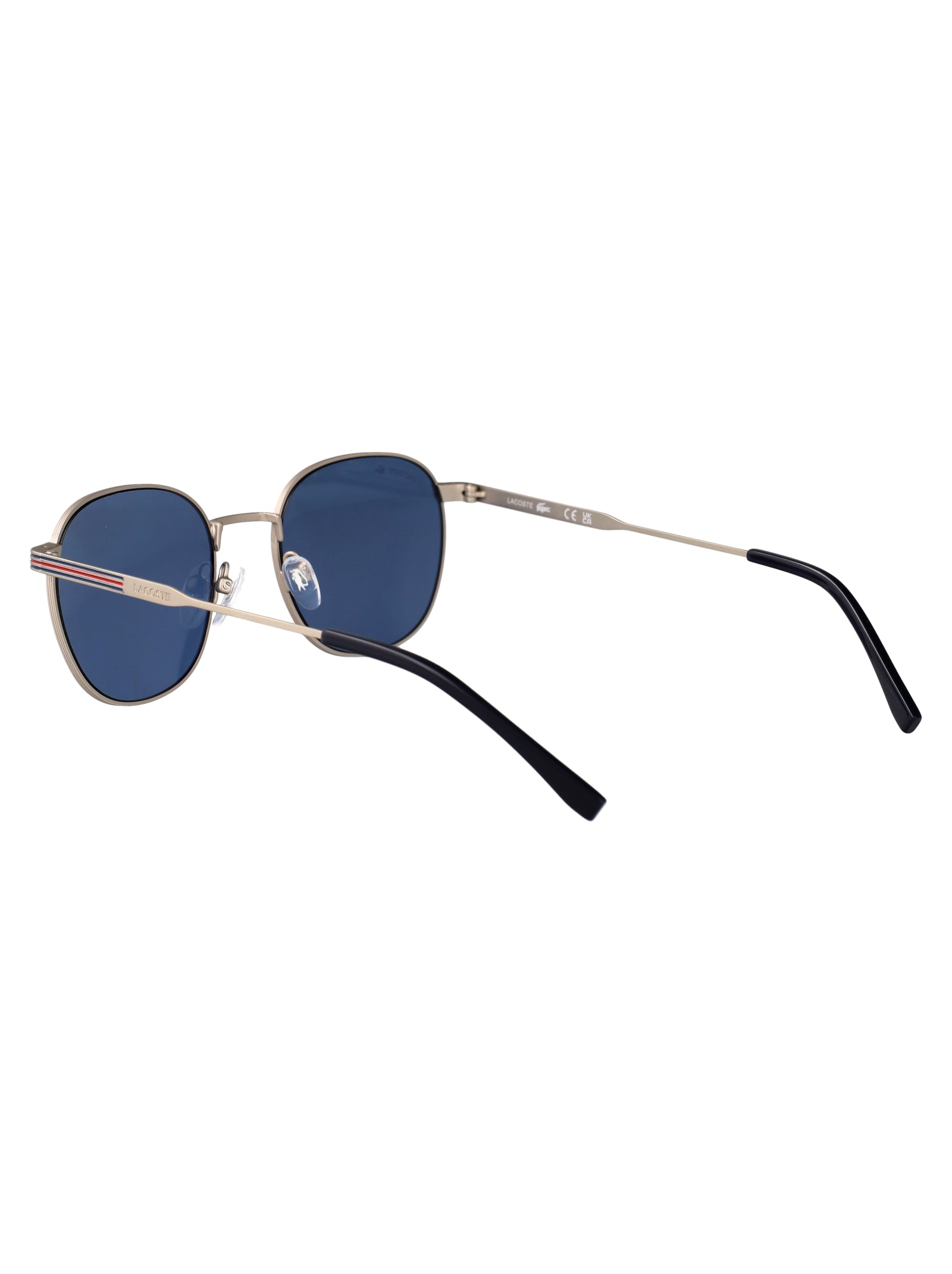 LACOSTE Semimatte Palladium Metal Sunglasses