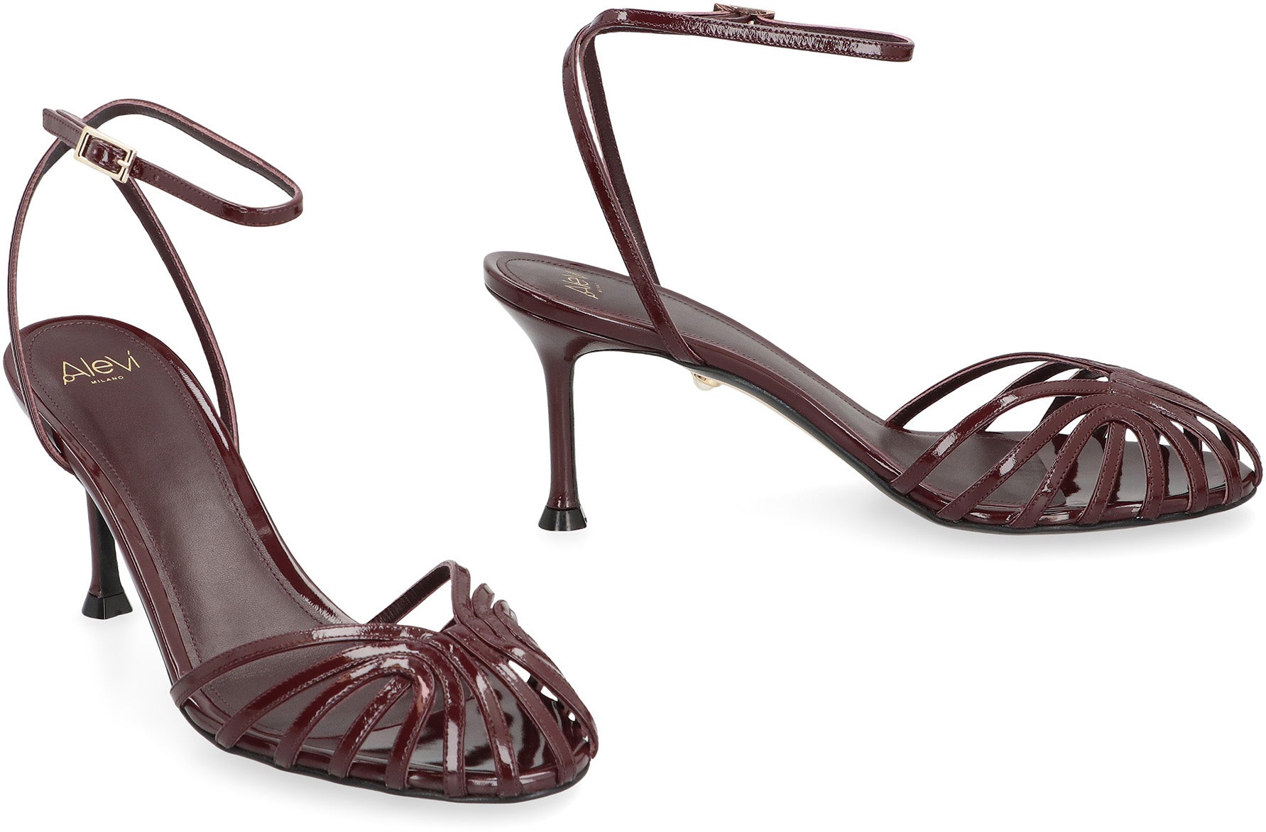 ALEVI Adjustable Ankle Strap Leather Sandals