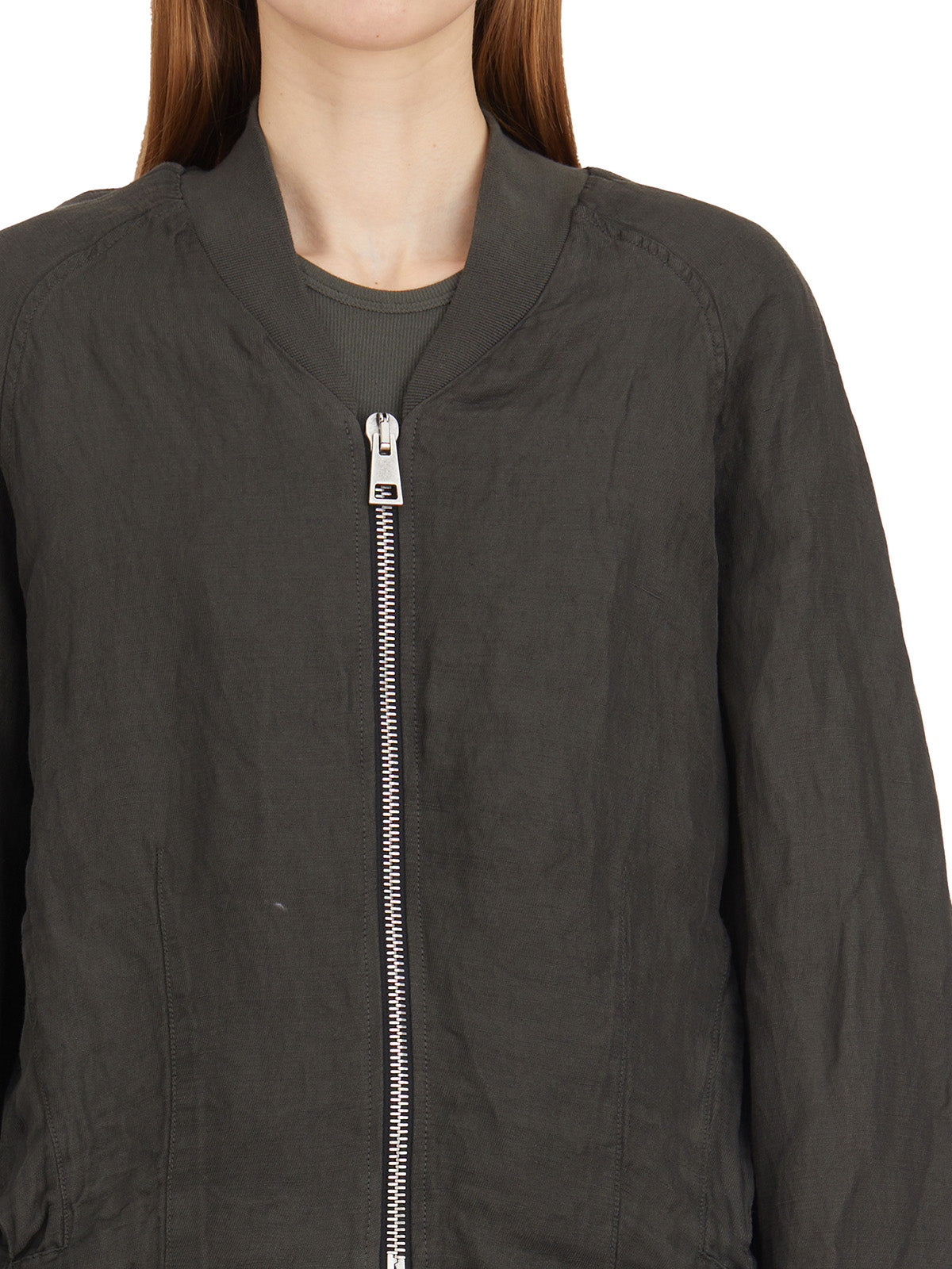 ANDREA YA'AQOV Oversized Linen and Cupro Bomber Jacket - Size S