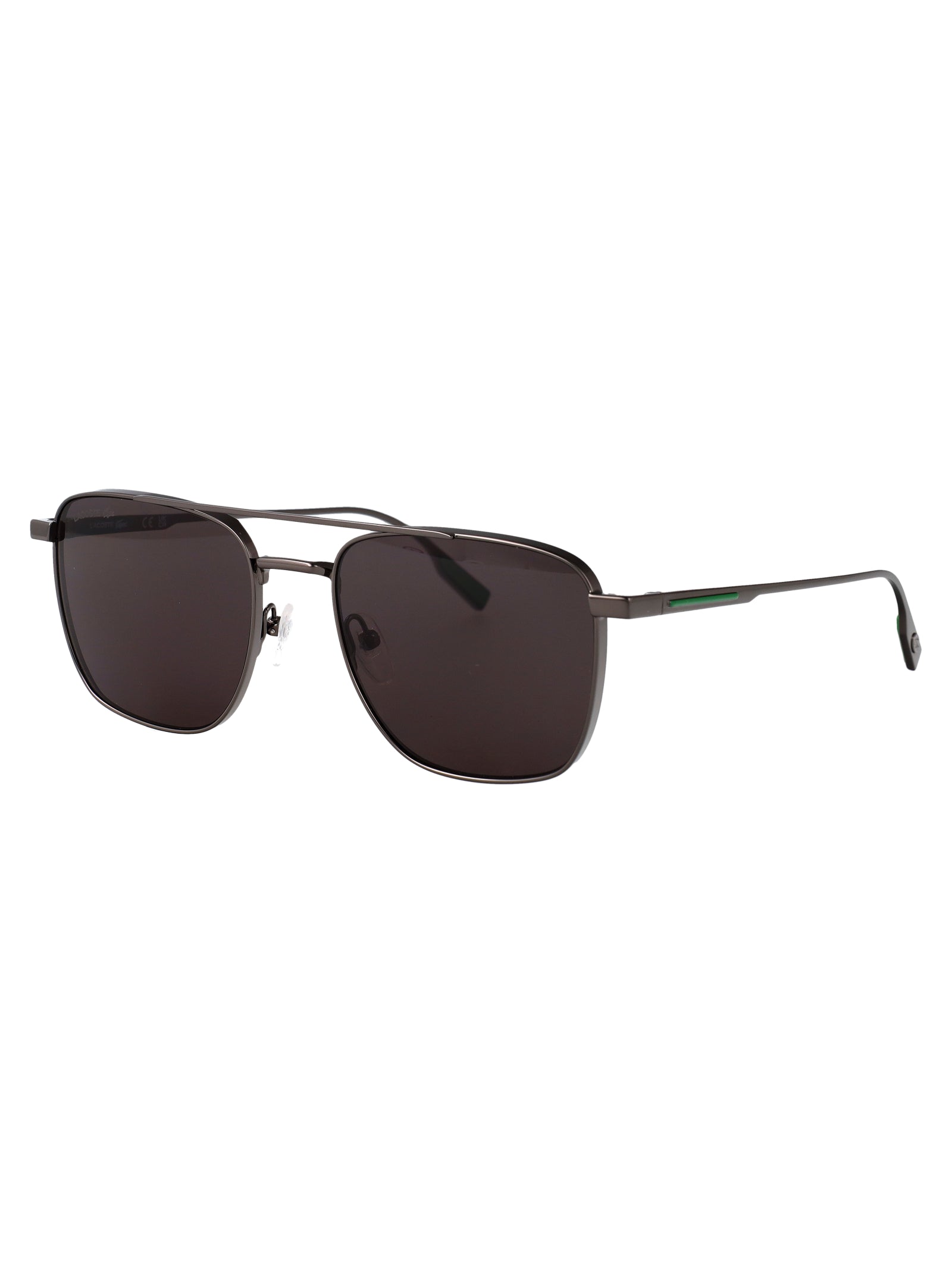 LACOSTE Sleek Gunmetal Metal Sunglasses for Men