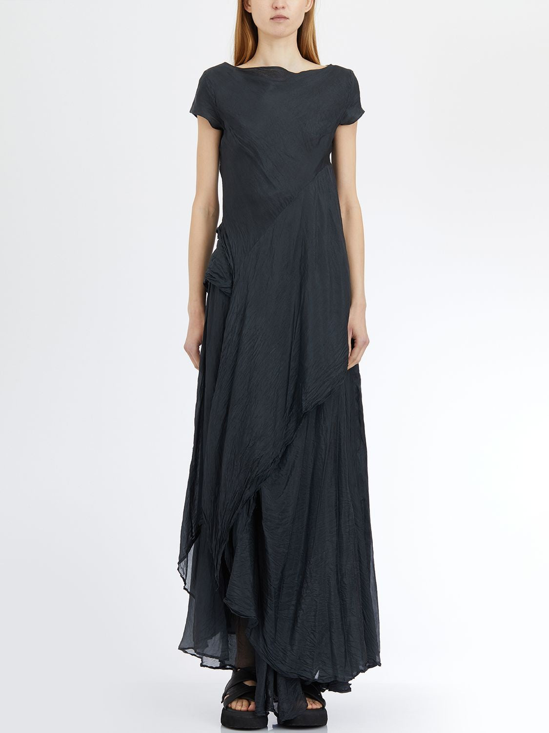 MARC LE BIHAN Silk T-Shirt with Adjustable Waist - Size 38