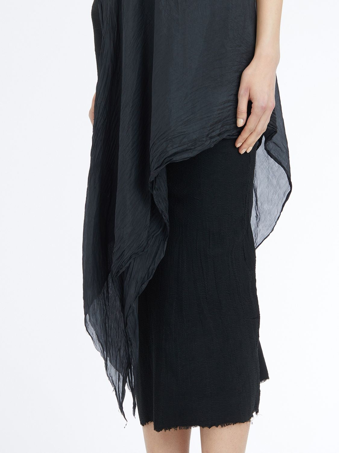 MARC LE BIHAN Silk T-Shirt with Adjustable Waist - Size 38