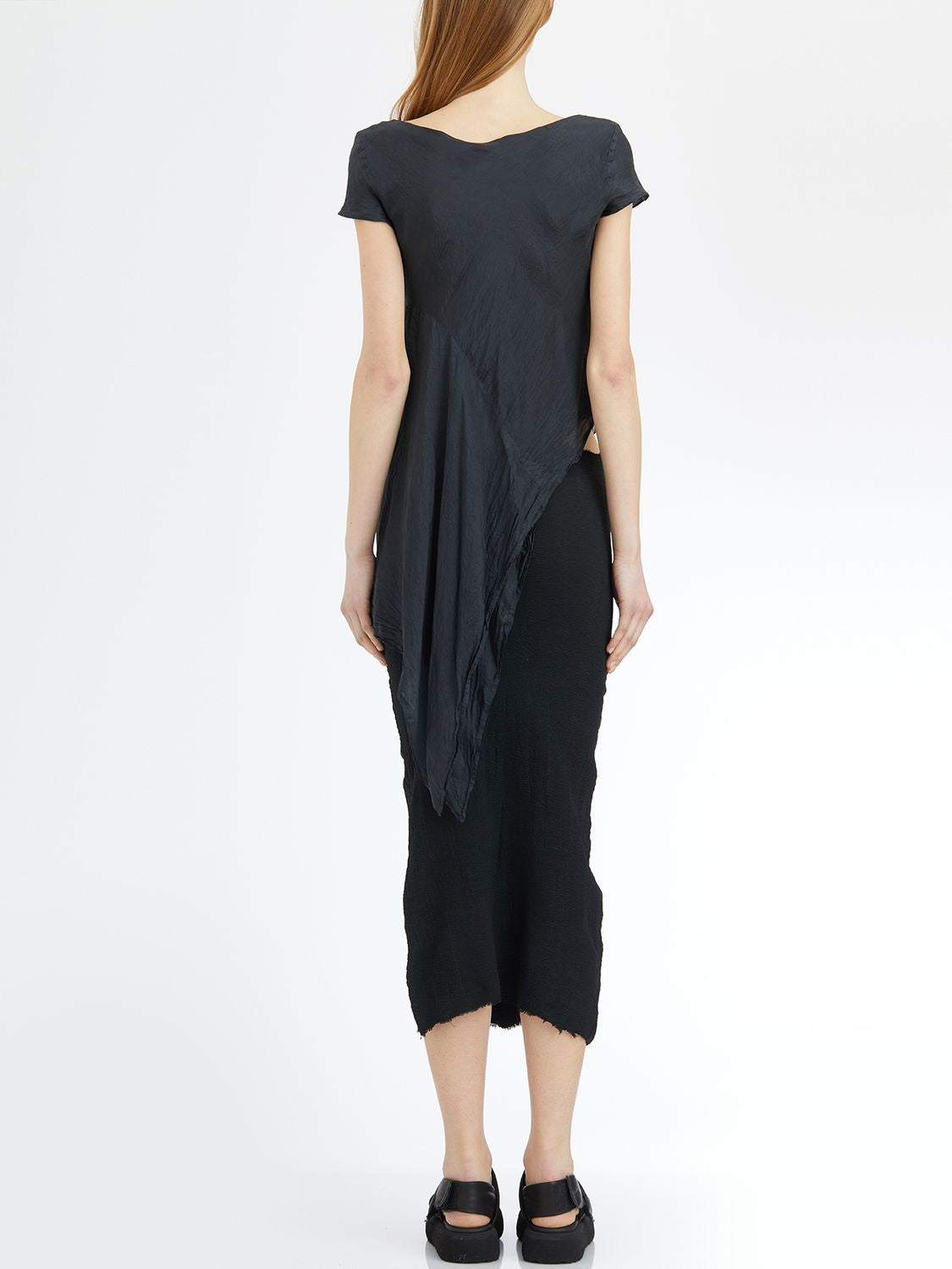 MARC LE BIHAN Silk T-Shirt with Adjustable Waist - Size 38