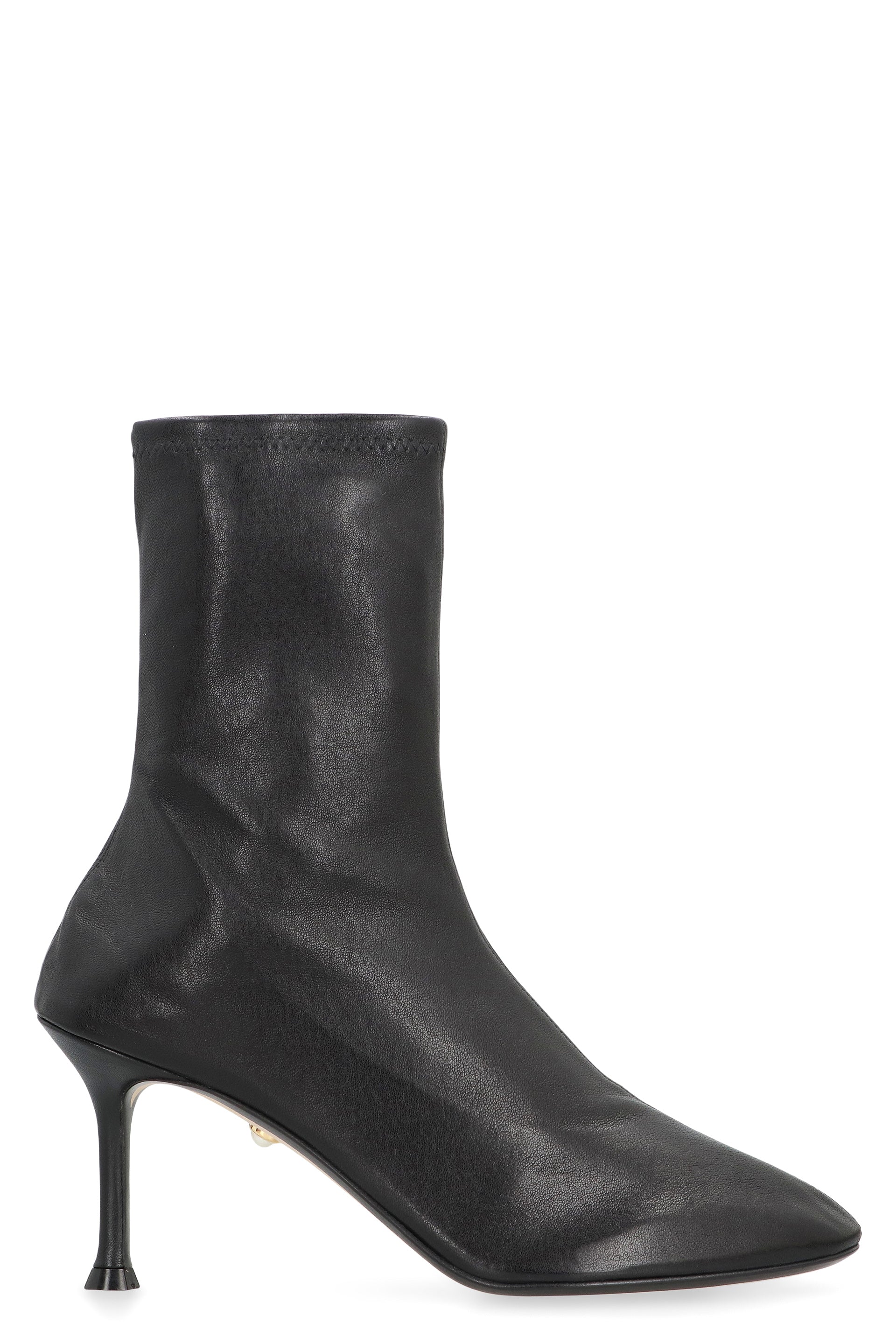 ALEVI Leather Ankle Boots for Women - Round Toe Design