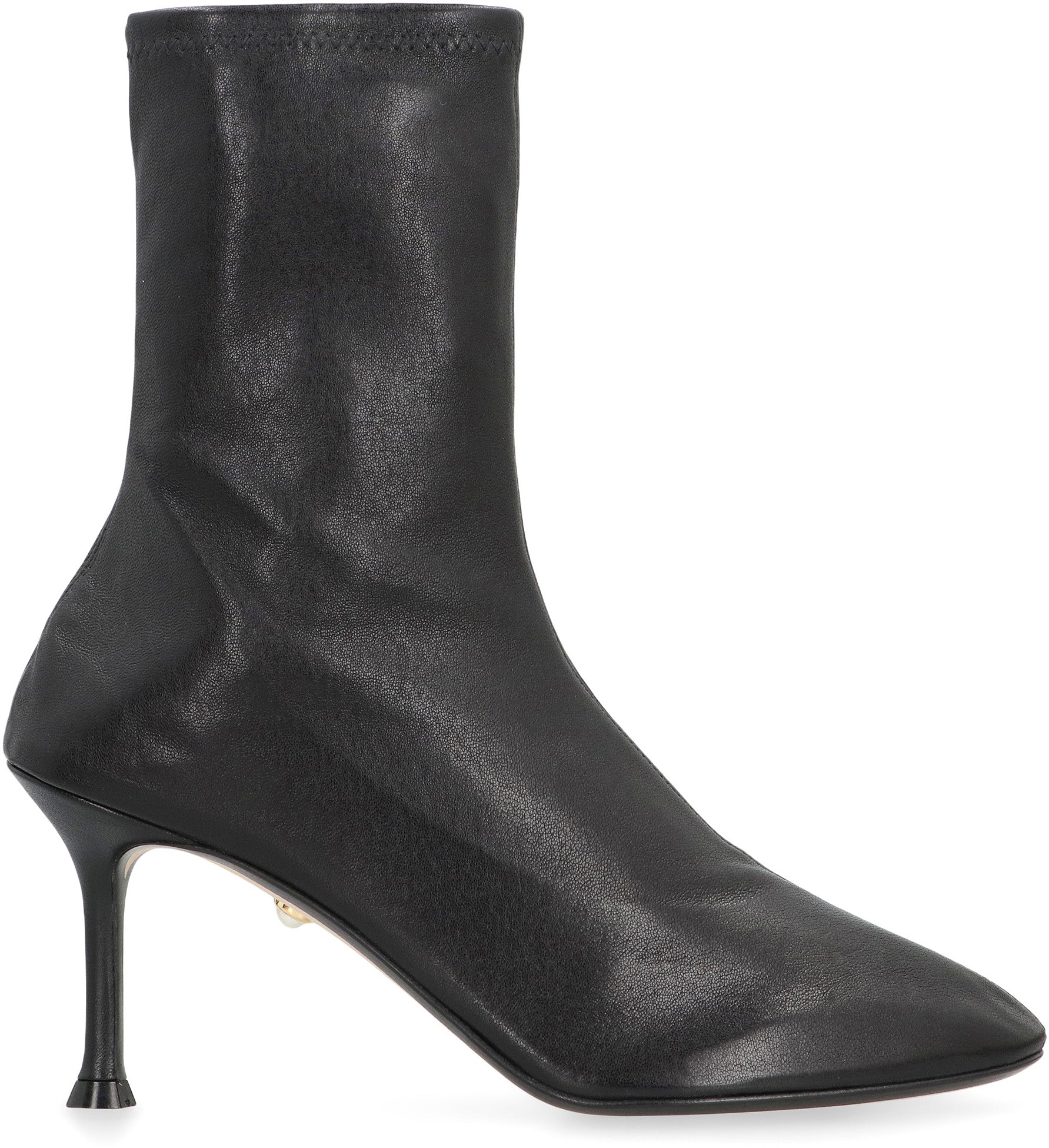 ALEVI Leather Ankle Boots for Women - Round Toe Design