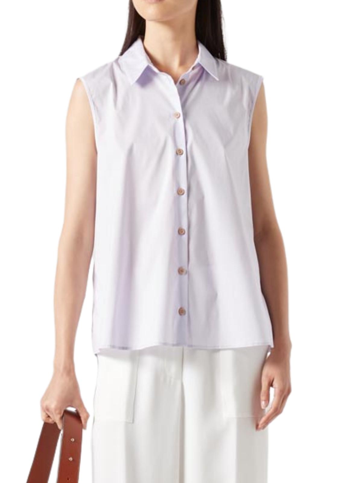 LIVIANA CONTI Sleeveless Button-Up Shirt