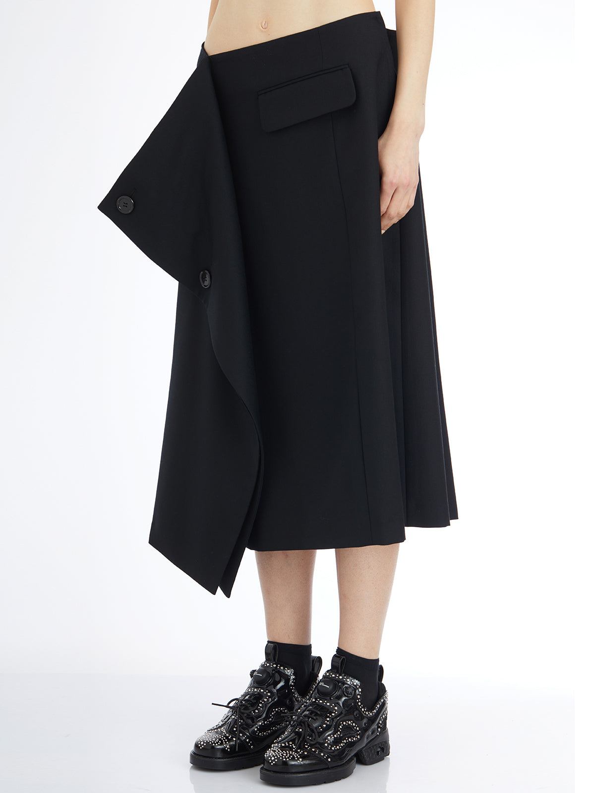 COMME DES GARÇONS Elegant Long Wool Skirt - Size S
