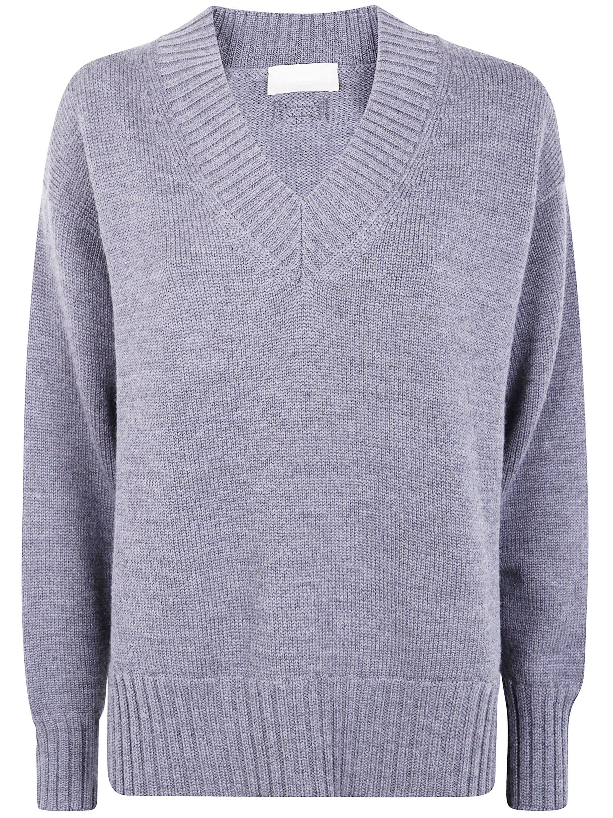 DRUMOHR Long Sleeve V Neck Knit Sweater