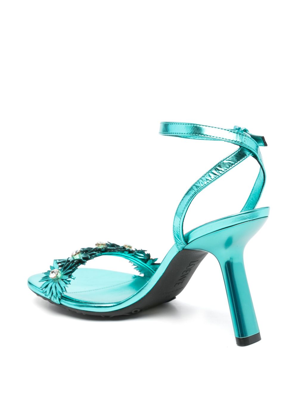 LOEWE Sculpted Heel Flower Sandals 100MM