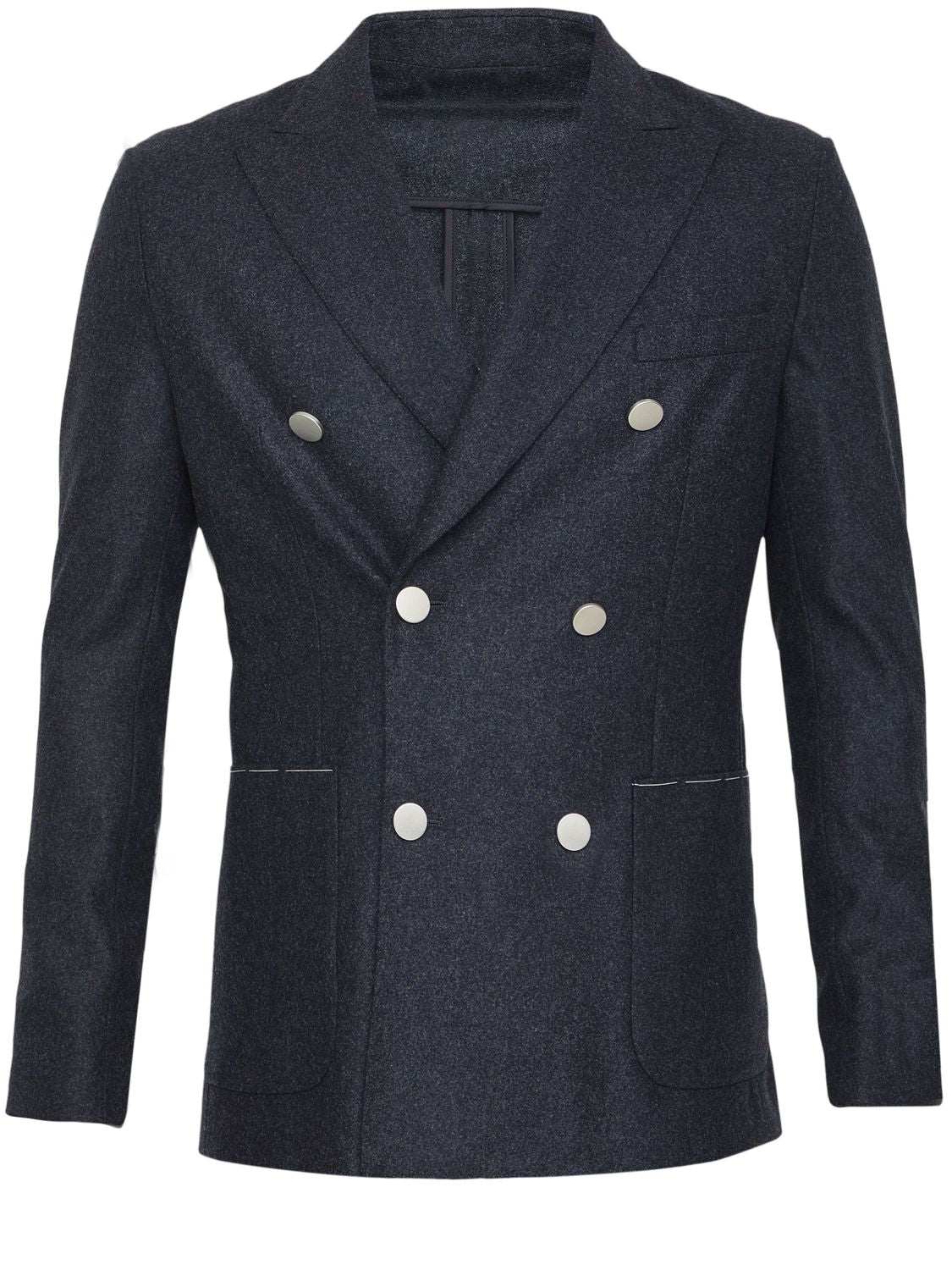 TONELLO Double-Breasted Flannel Jacket - Size 50