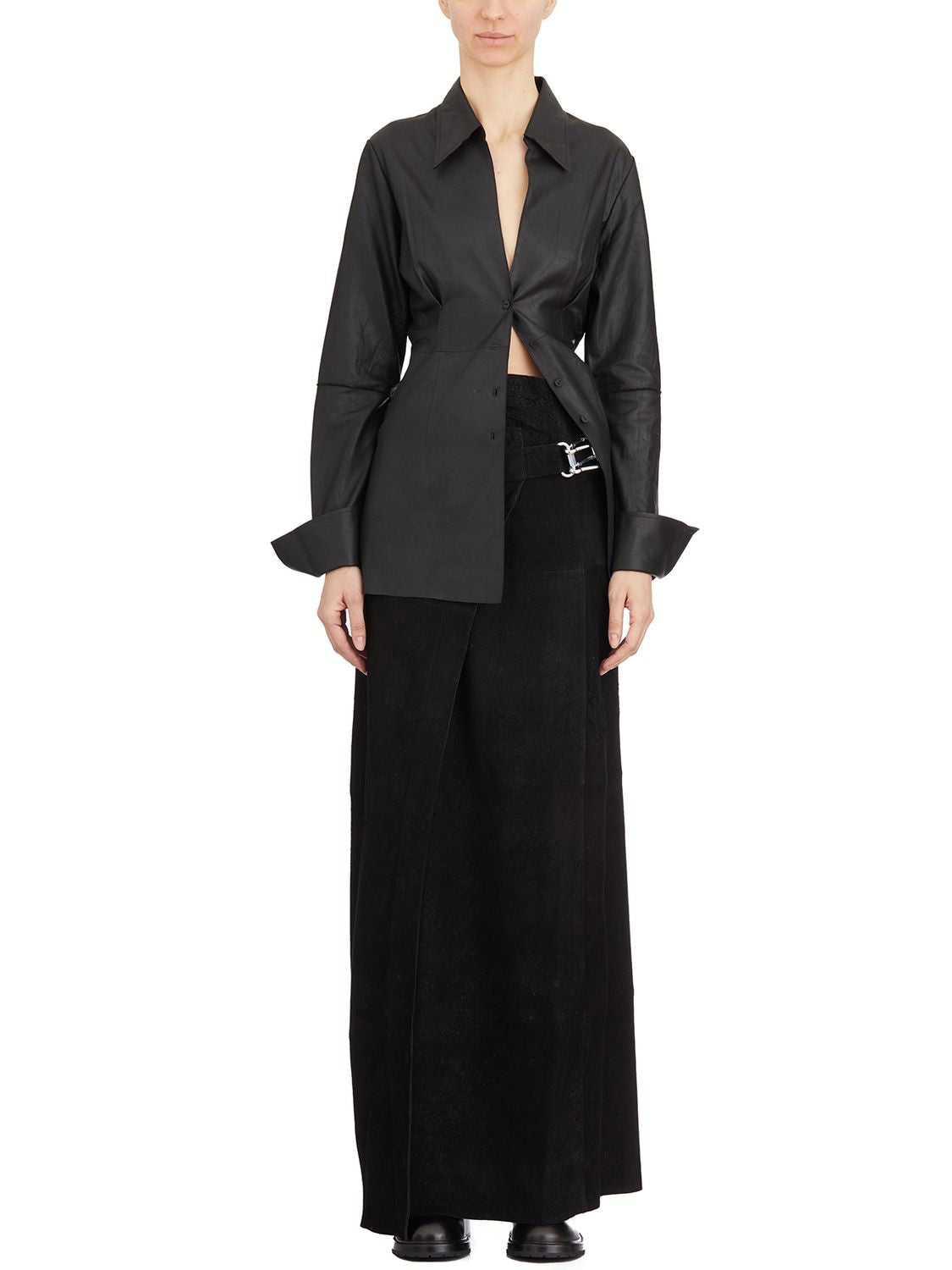 VANDERWILT Leather Wallet Closure Skirt