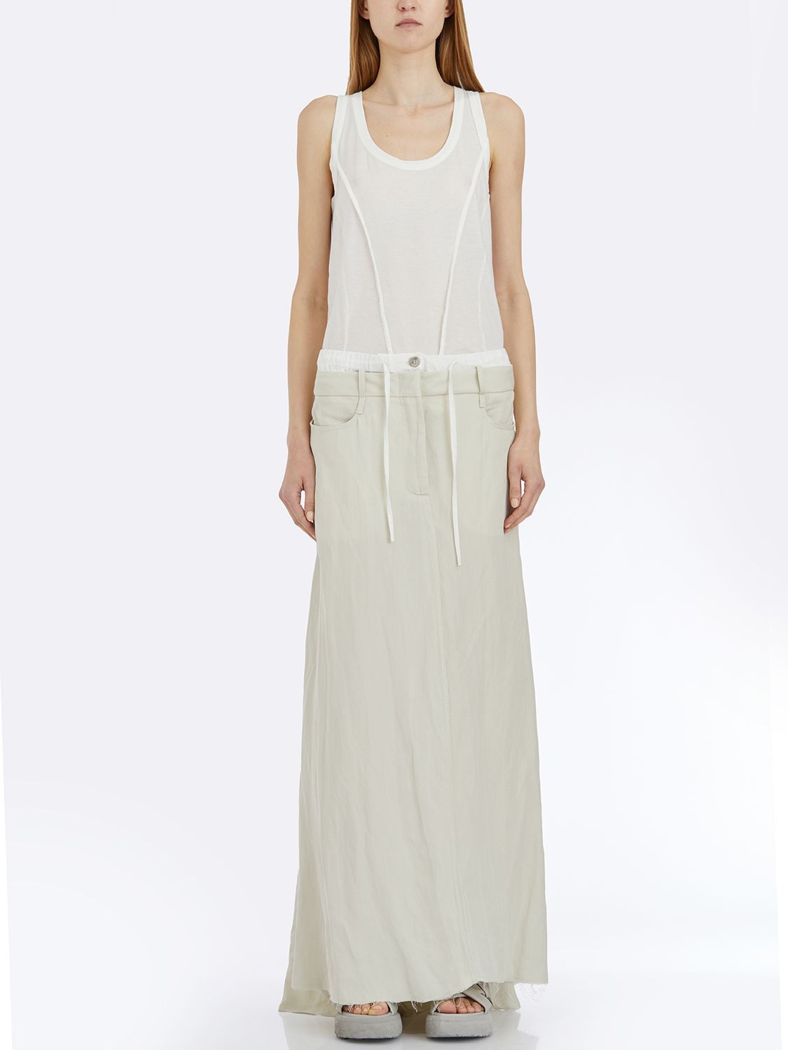 MASNADA Viscose and Linen Skirt - Size 40