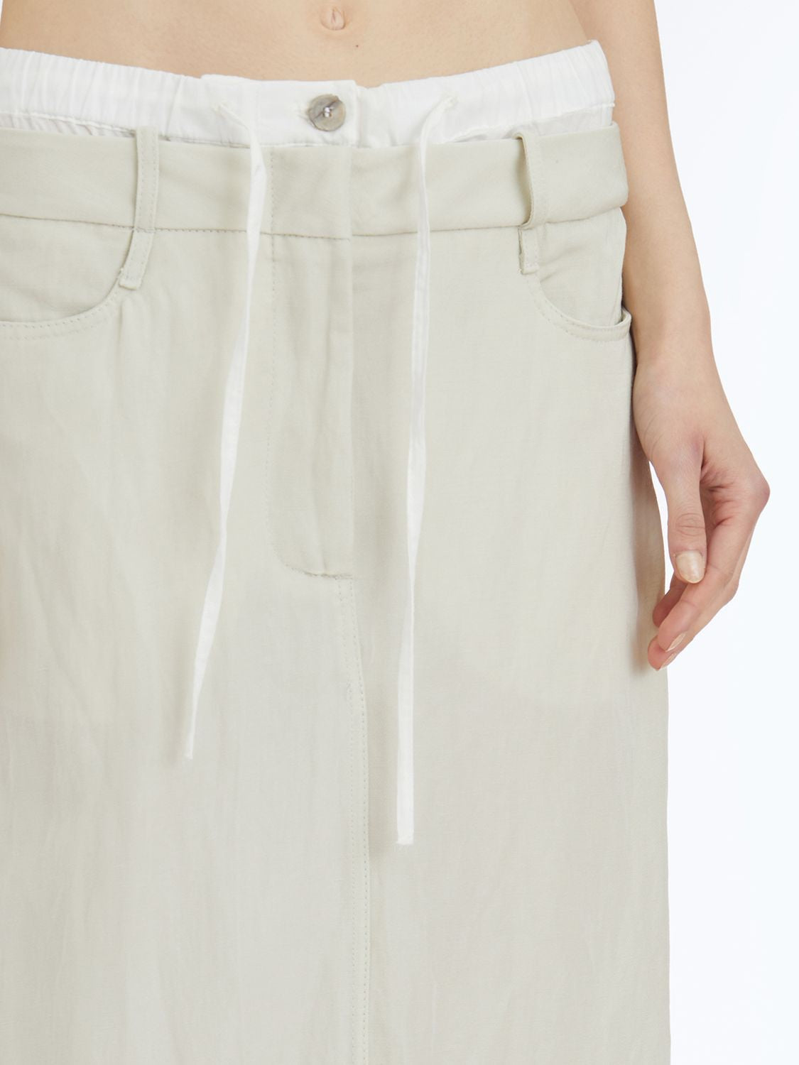 MASNADA Viscose and Linen Skirt - Size 40