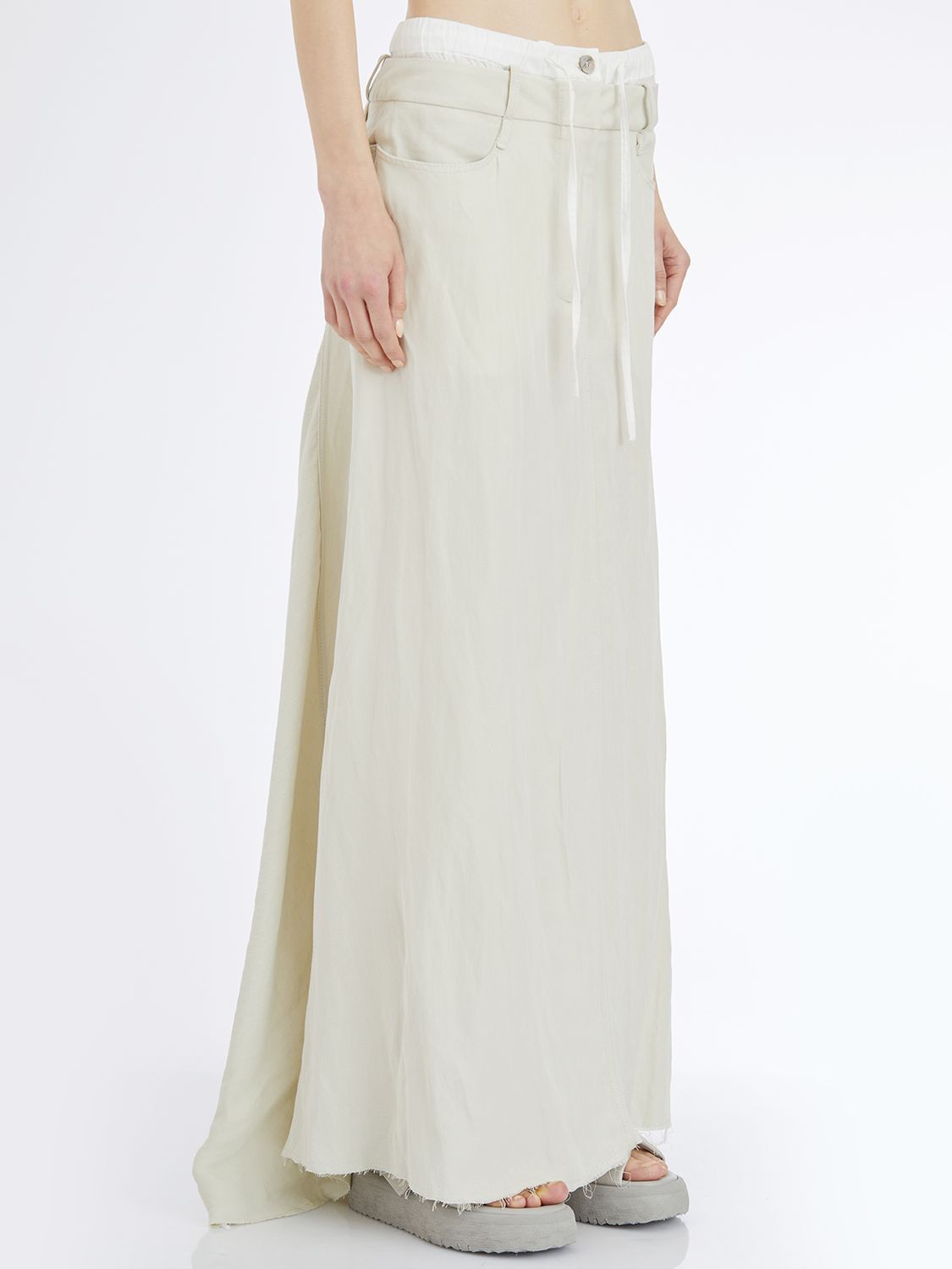 MASNADA Viscose and Linen Skirt - Size 40