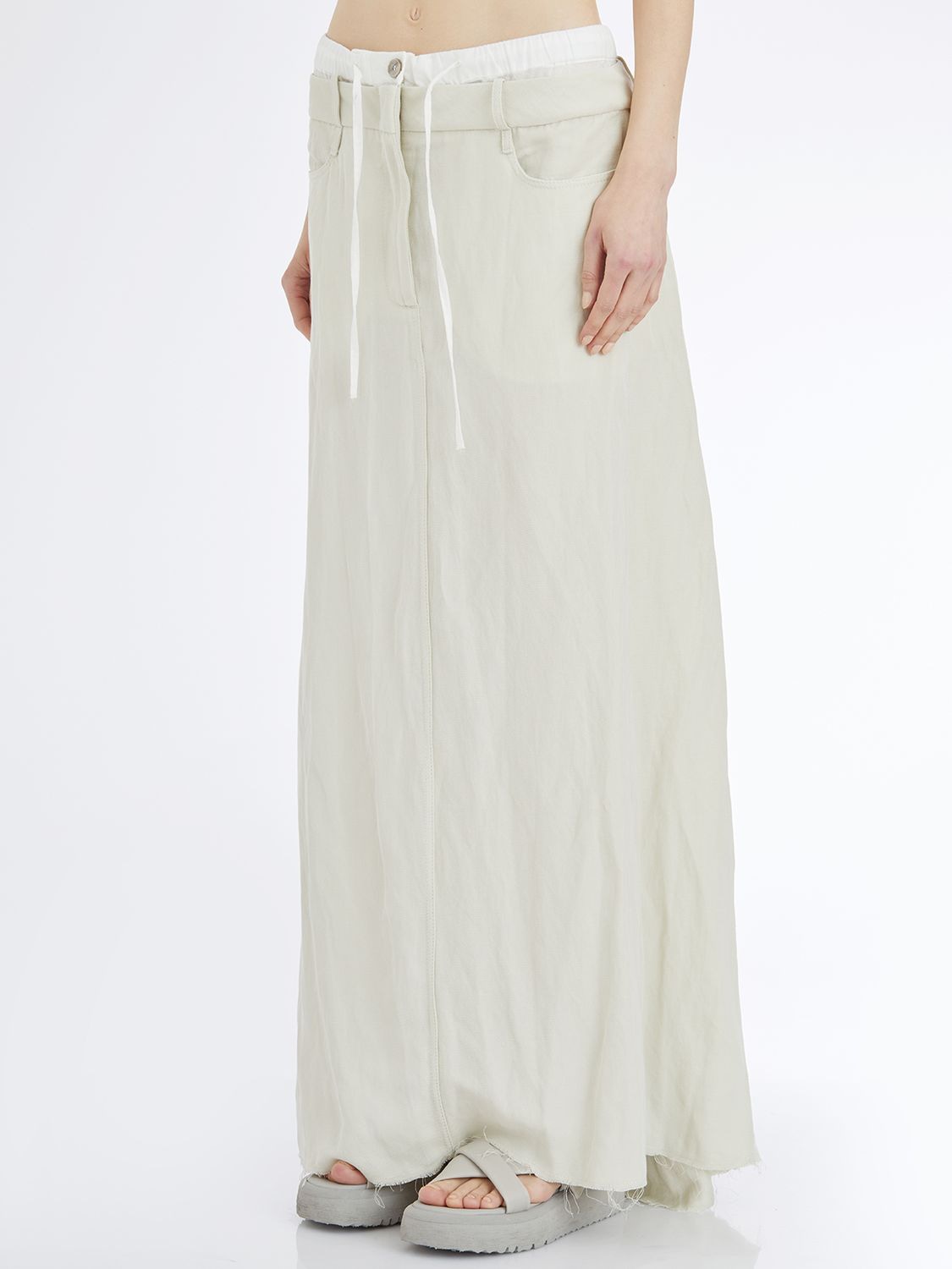 MASNADA Viscose and Linen Skirt - Size 40