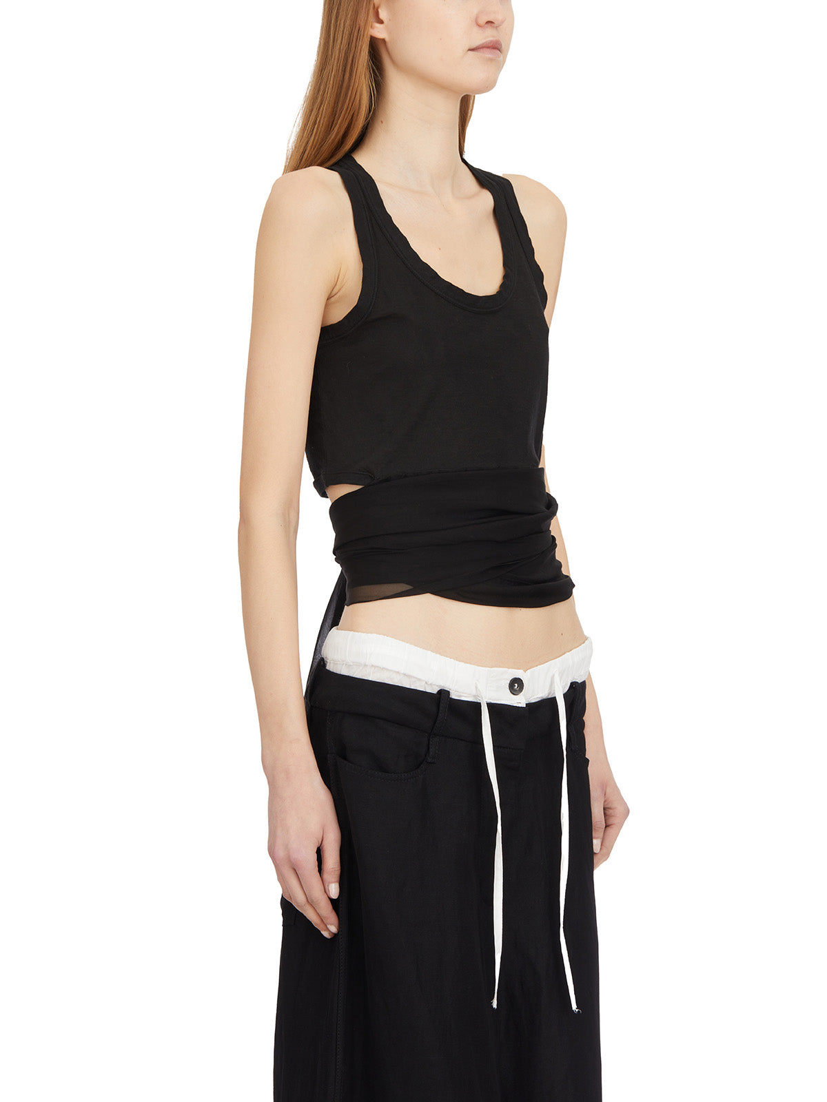 MASNADA Crop Tank Top with Silk Applications - Women's Size 40