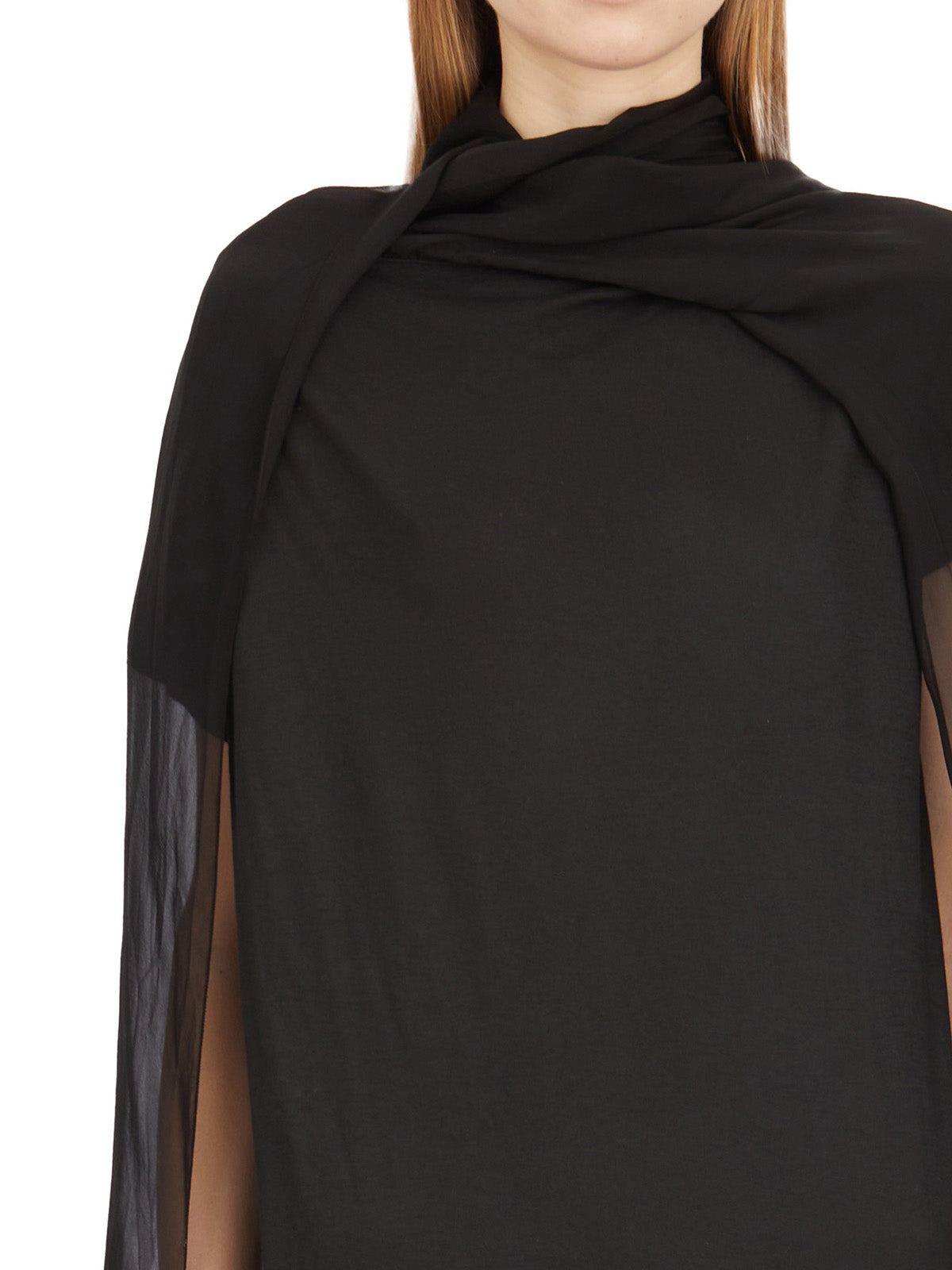 MASNADA Short Sleeve Mini Dress with Silk Scarf – Size 40