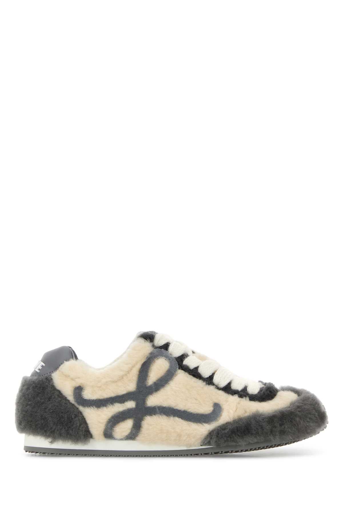 LOEWE Two-Tone Shearling Ballet Runner 2.0 Sneaker for Women