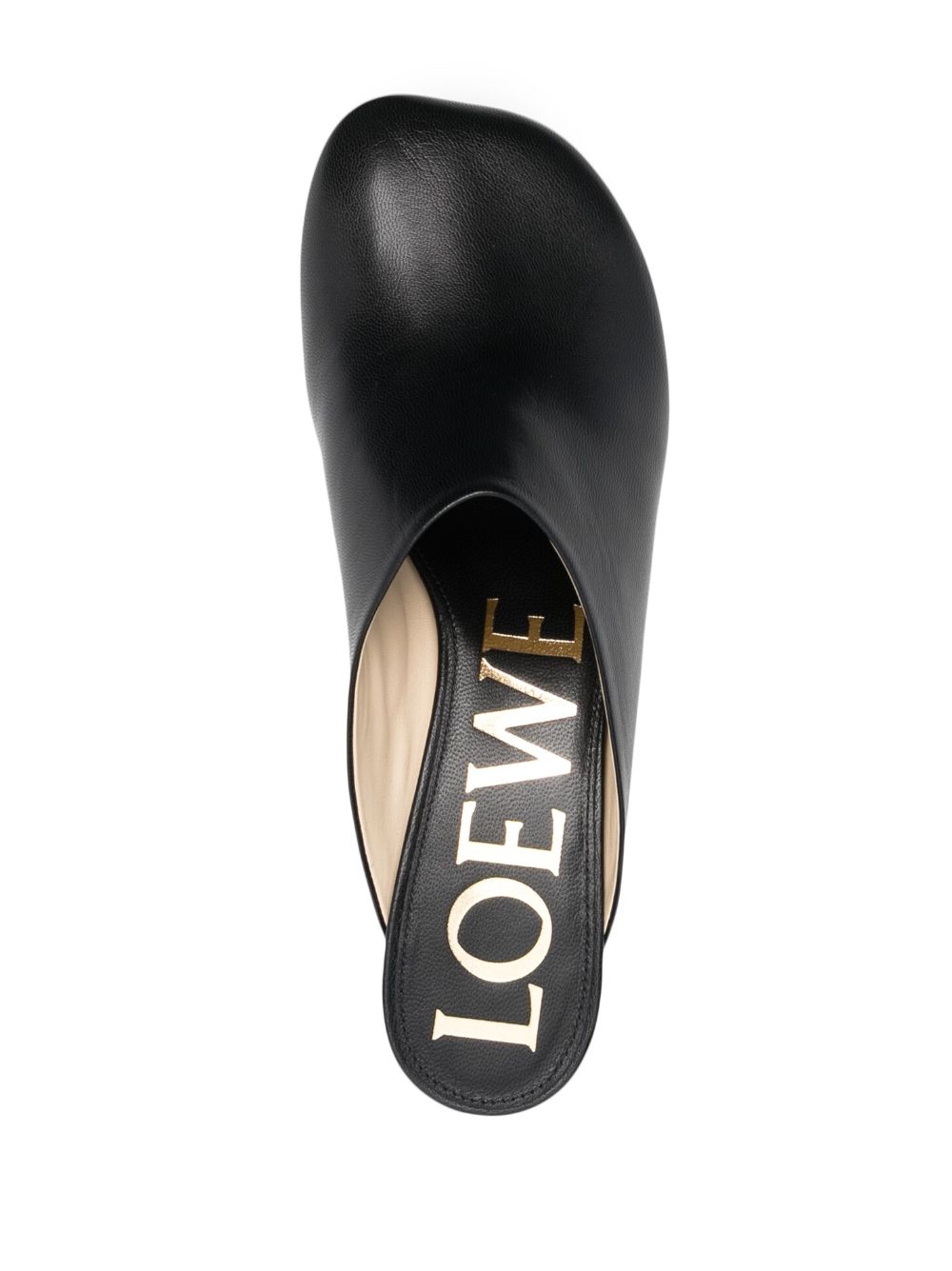 LOEWE Mini Petal Toe Leather Clogs