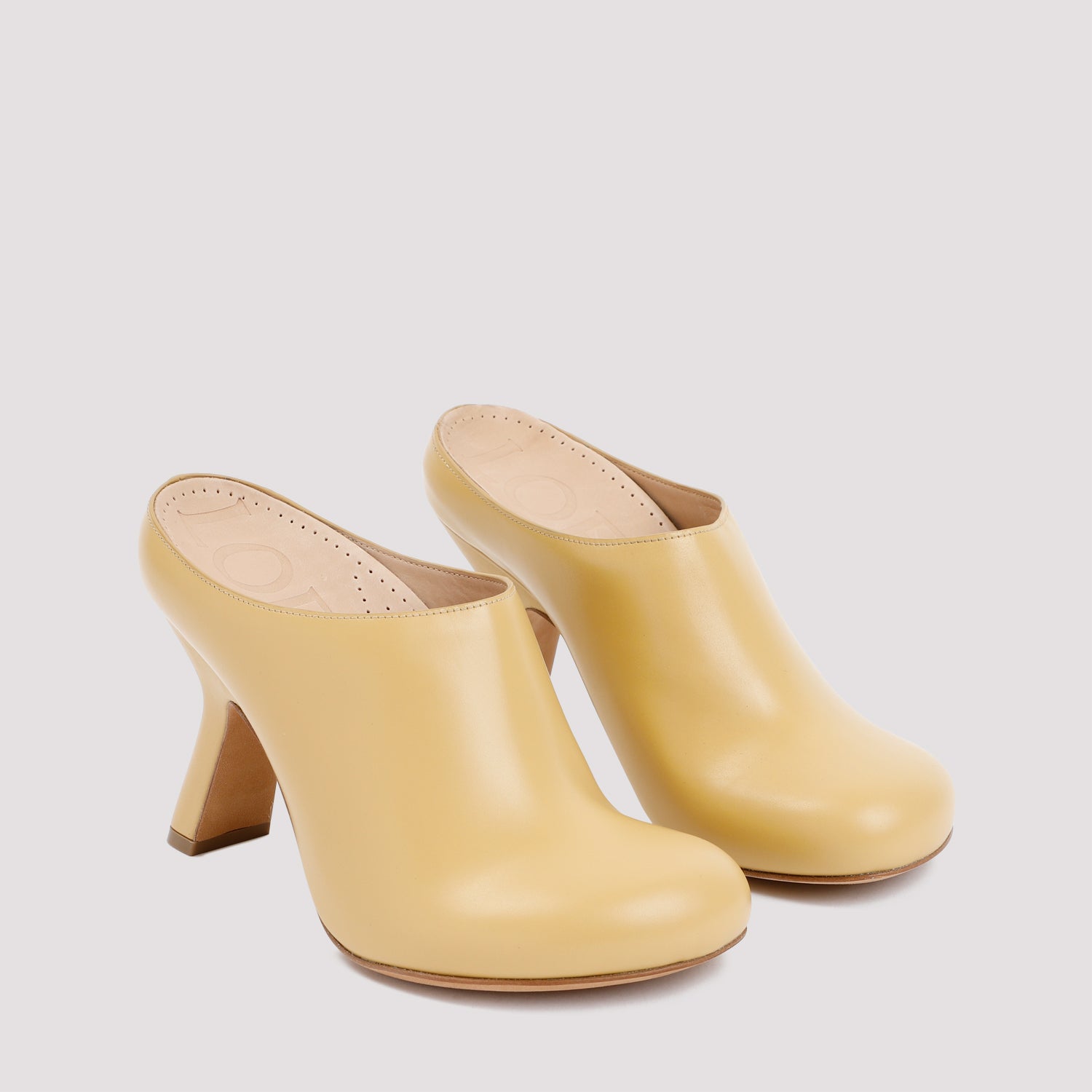 LOEWE Women's 10cm Heel Leather Clogs