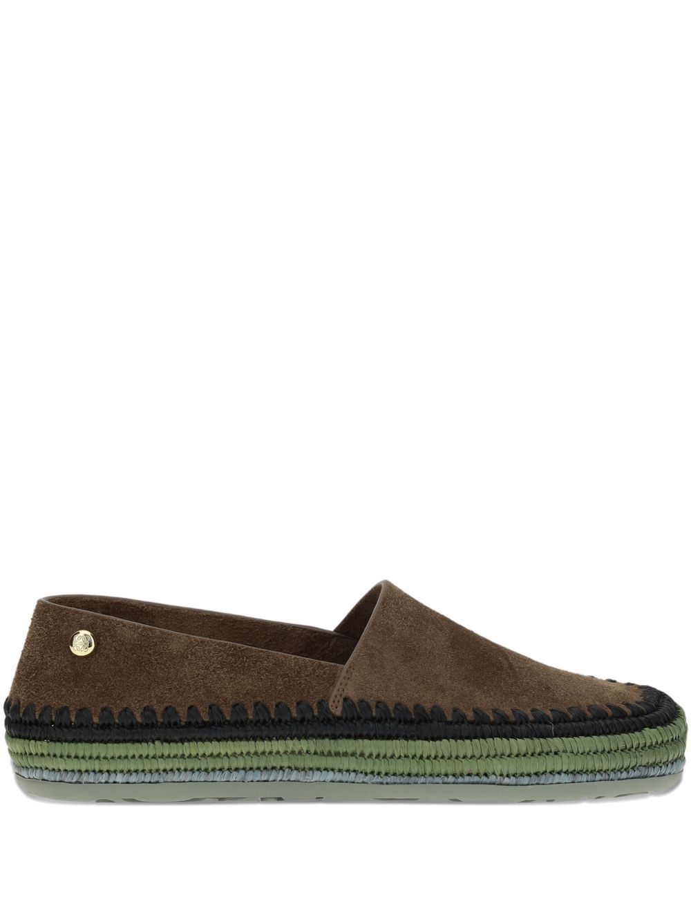 LOEWE Handcrafted Suede Espadrilles with Asymmetric Toe