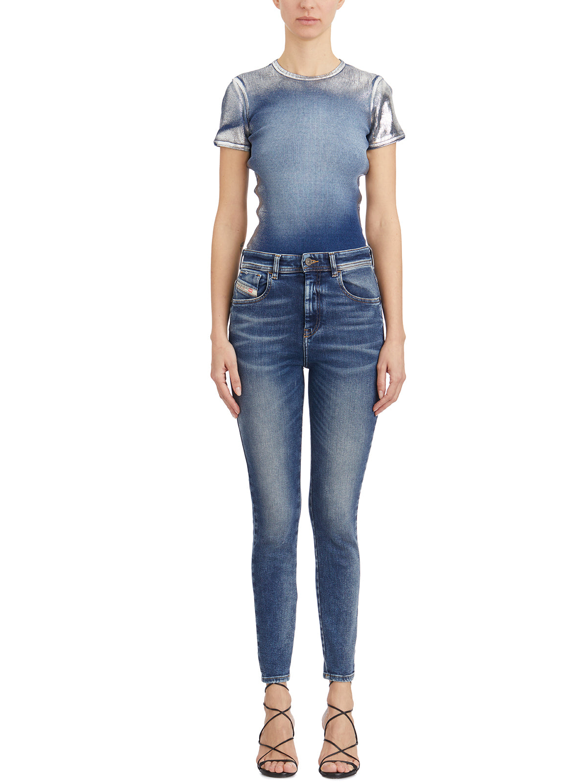 DIESEL High-Waisted Skinny Fit Jeans - Size 25