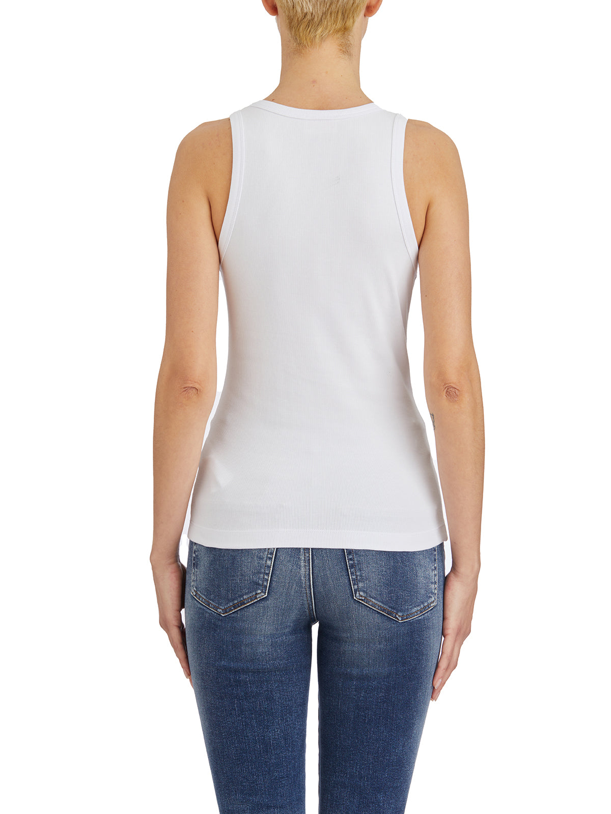 DIESEL Women's Slim Fit Mini Logo Cotton Stretch Tank Top - Size S