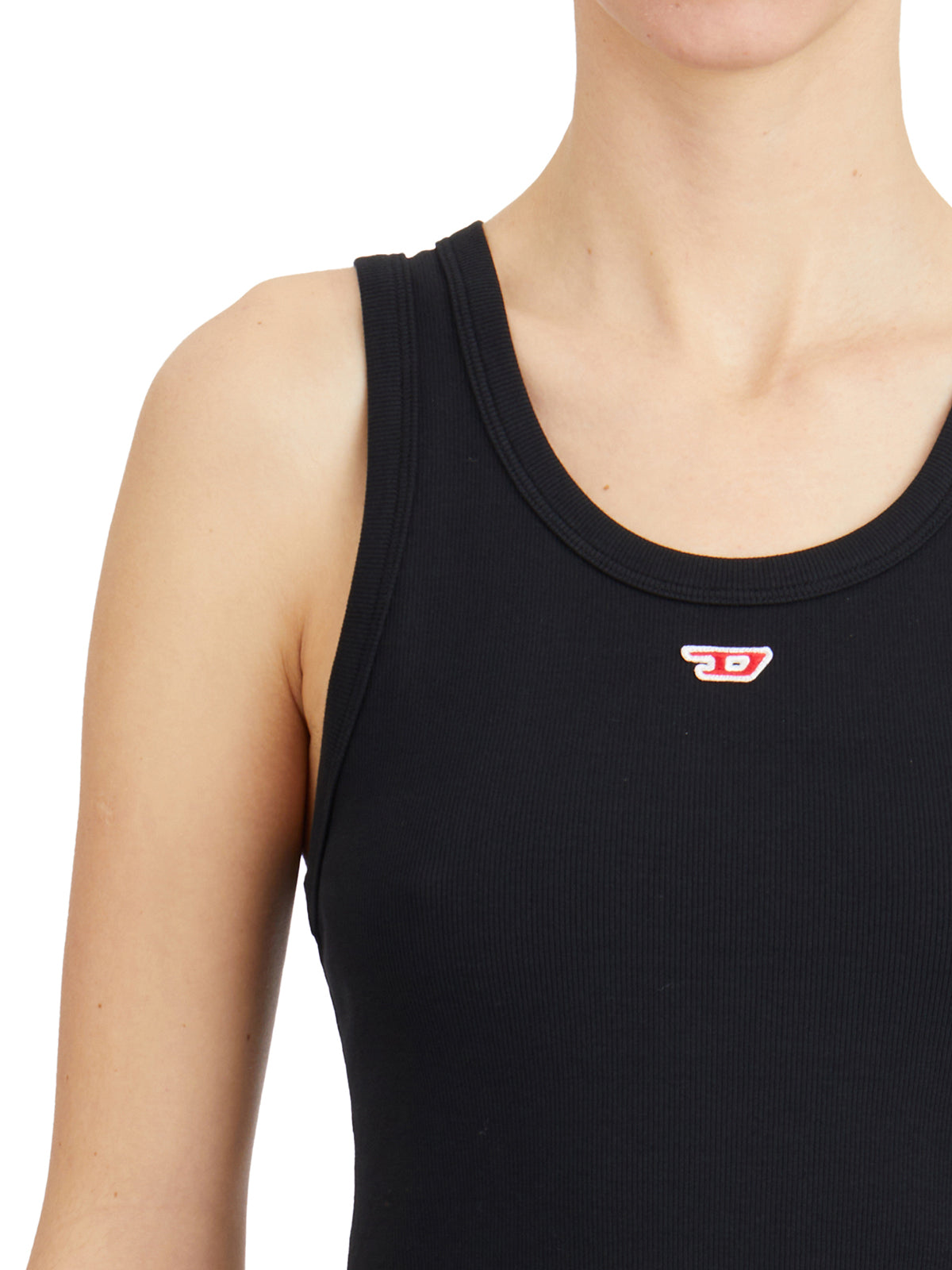 DIESEL Slim Fit Mini Logo Cotton Stretch Tank Top - Size S