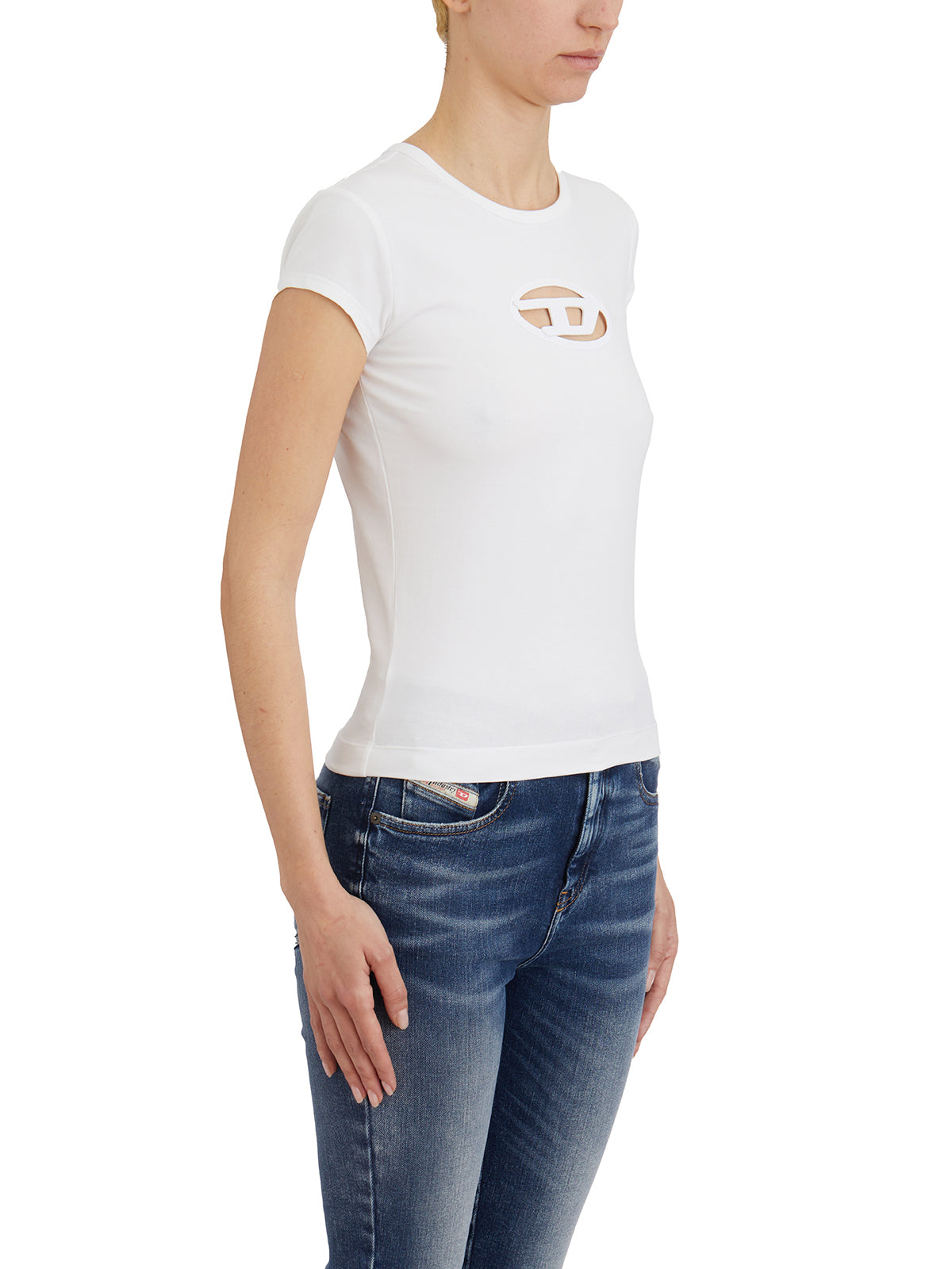 DIESEL Slim Fit Mini Logo Cotton T-Shirt - Size S