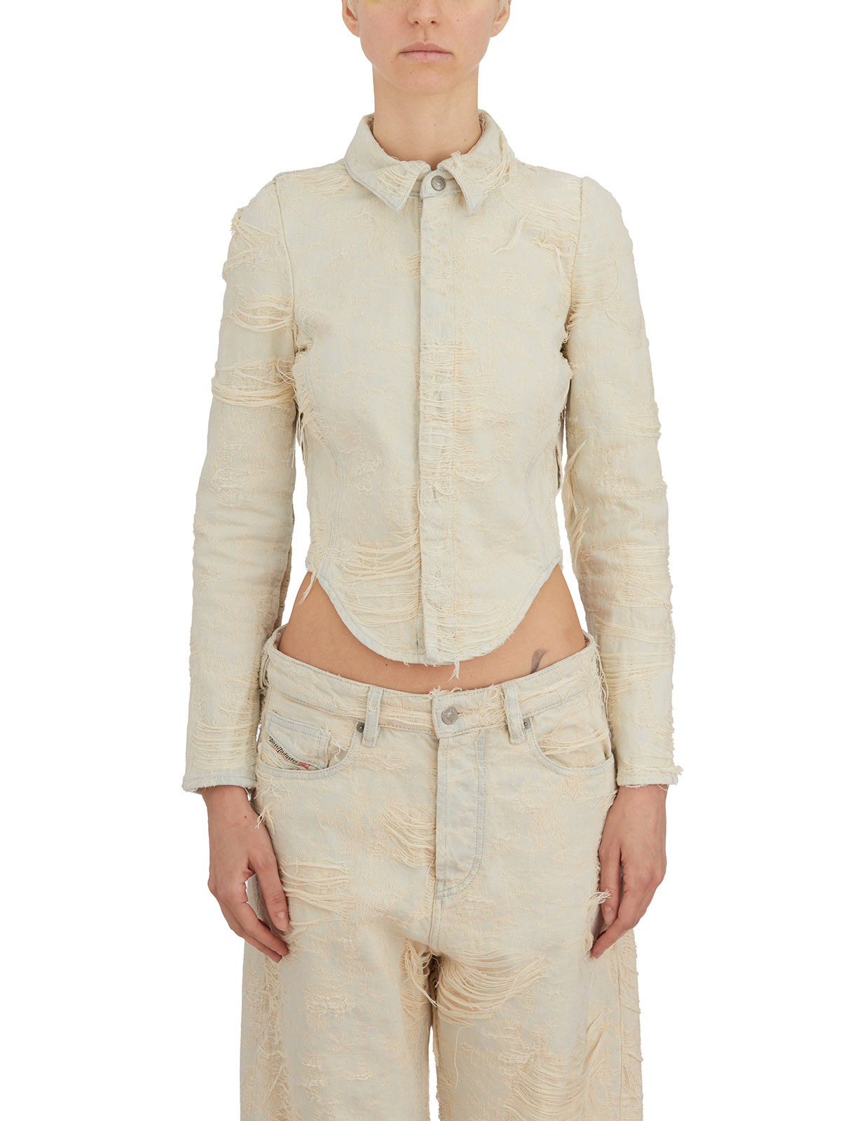 DIESEL Women's Short Button-Up Shirt