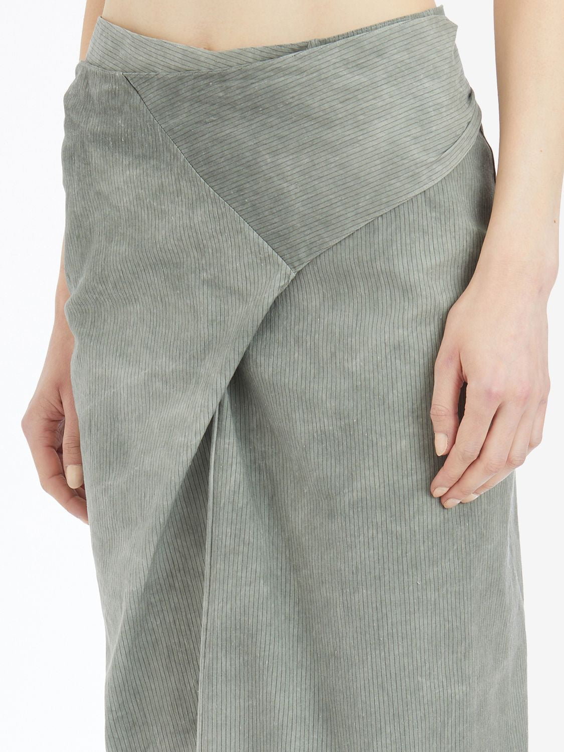 CORTANA High-Waisted Linen and Cotton Mini Skirt