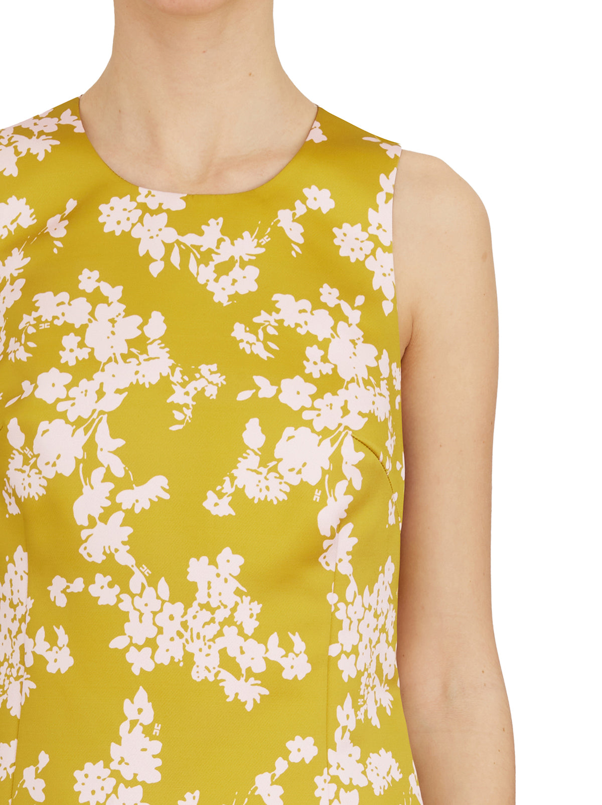 ELISABETTA FRANCHI Floral Print Sleeveless Mini Dress (Size 40)