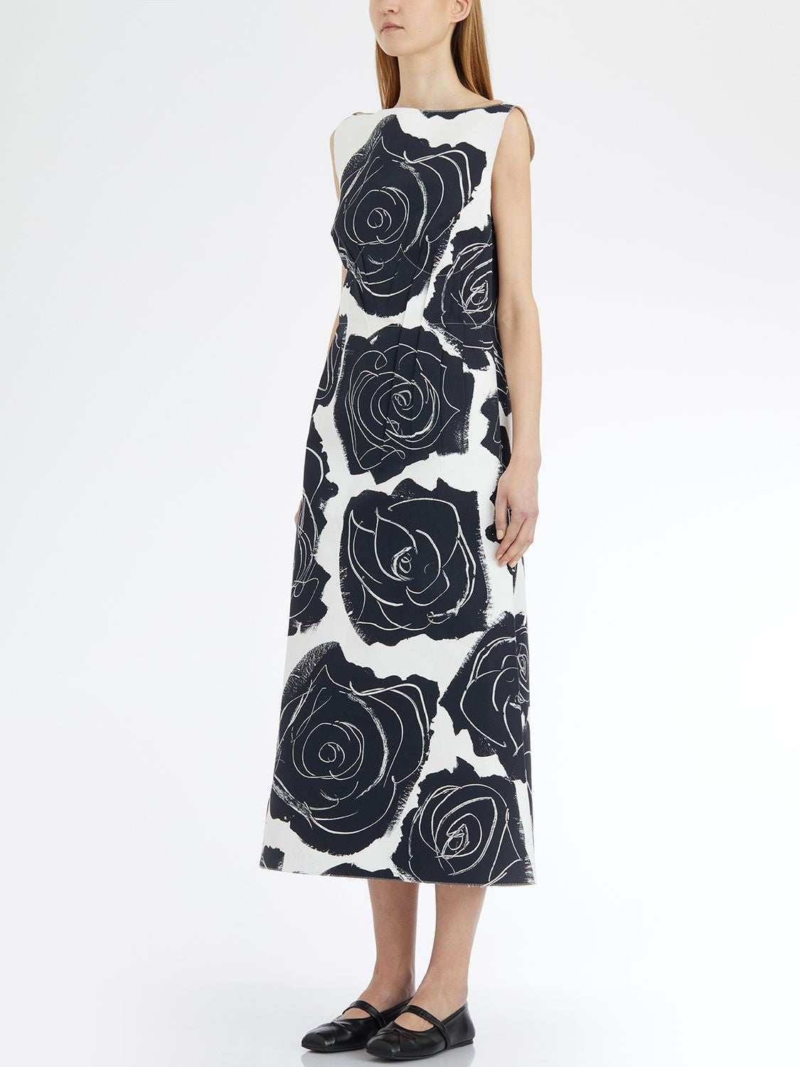 MARNI Sleeveless Floral Cotton Dress
