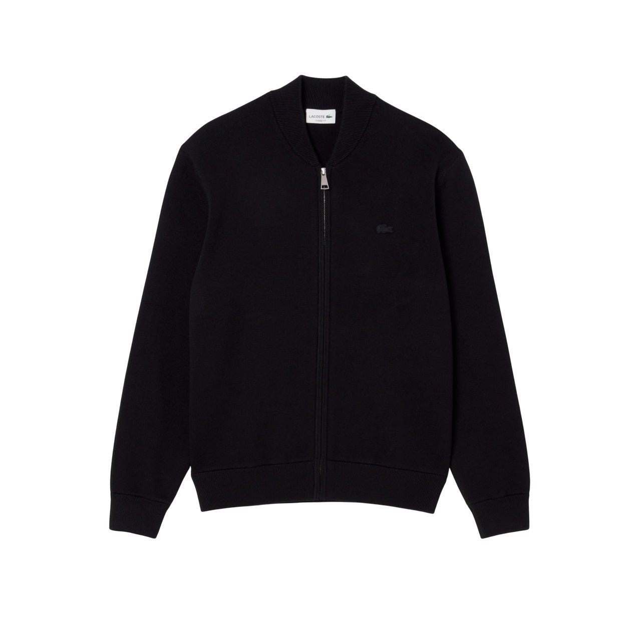 LACOSTE Men's Zip-up Sweatshirt with Bomber Collar and Ribbed Cuffs